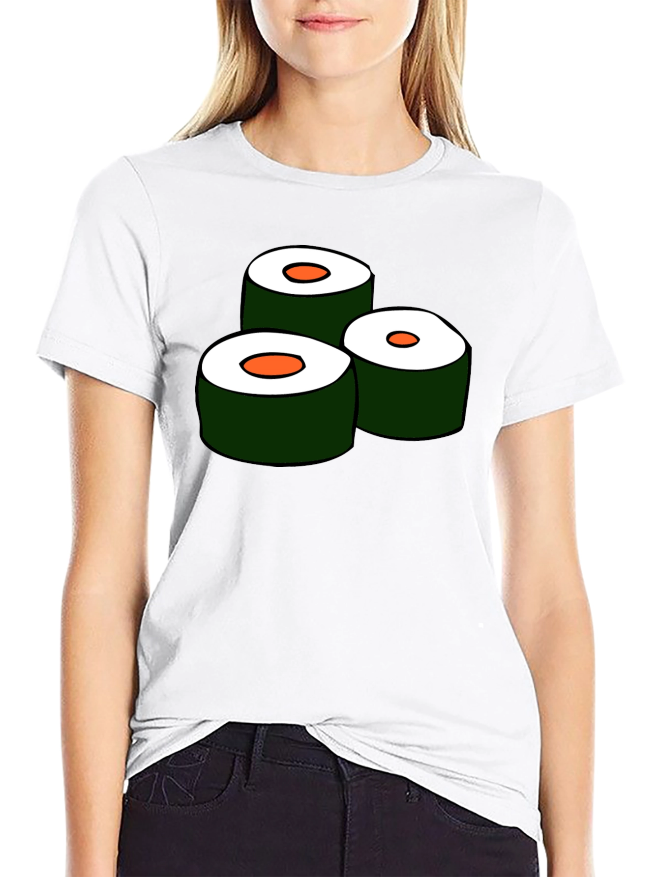 Sushi Roll Graphic Tee - Unique Foodie T-Shirt