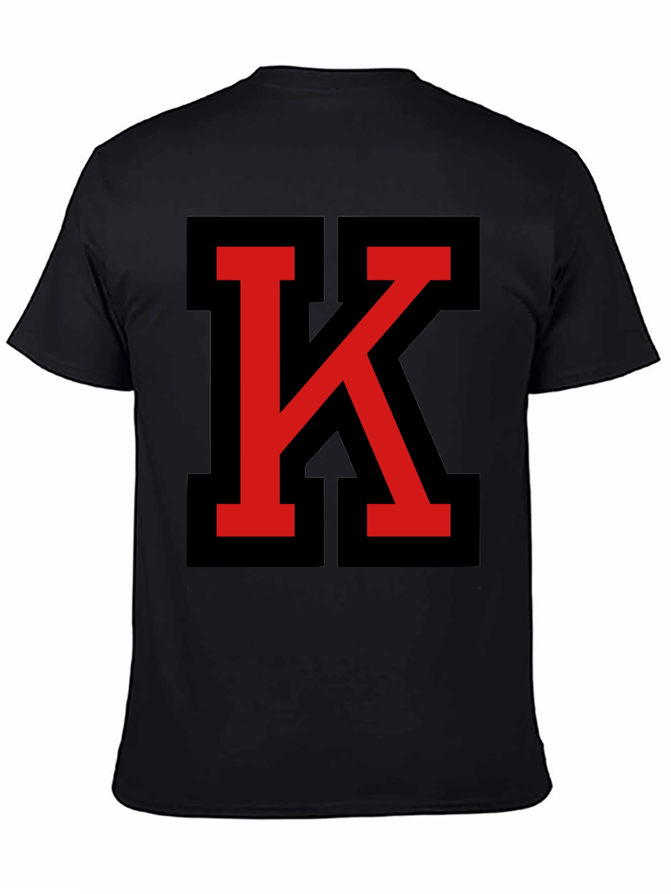 Bold Initial K Graphic Tee - Black
