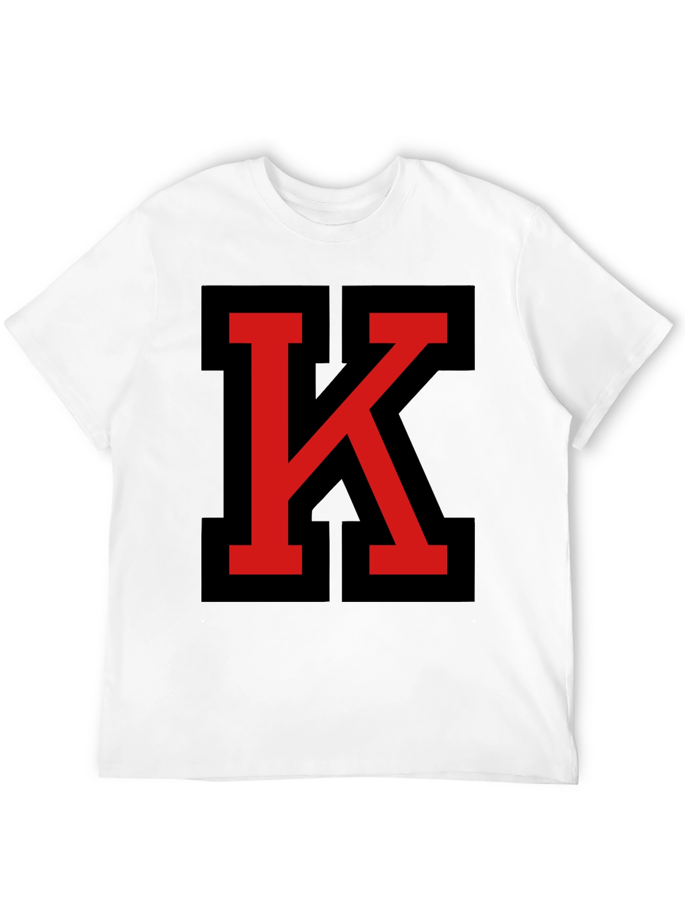 Bold Initial K Graphic Tee - Black