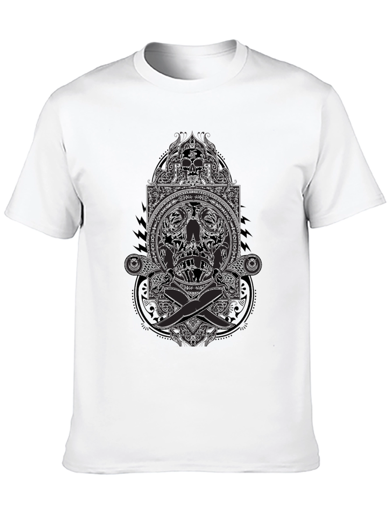 Skull & Swords Graphic Tee - Edgy Style