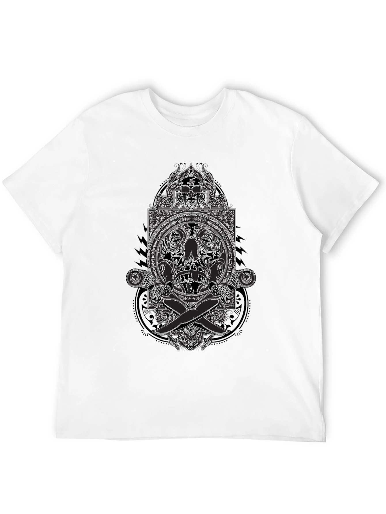 Skull & Swords Graphic Tee - Edgy Style