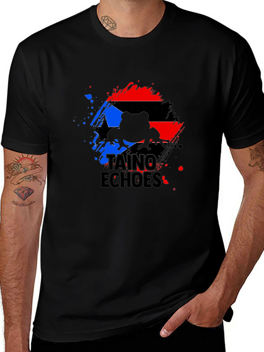 Taino Echoes Puerto Rico Flag Coqui T-Shirt