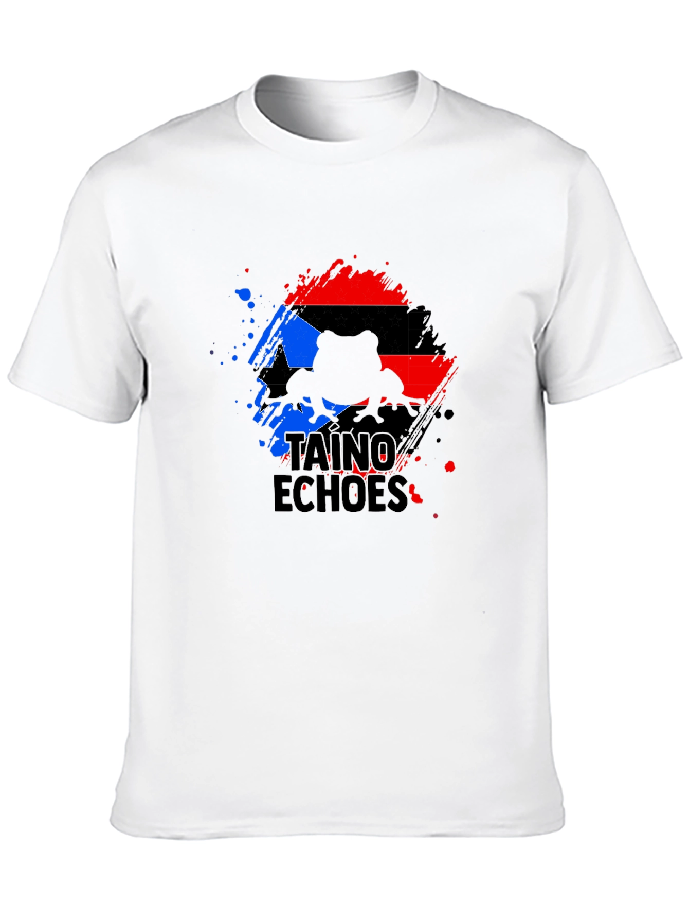 Taino Echoes Puerto Rico Flag Coqui T-Shirt