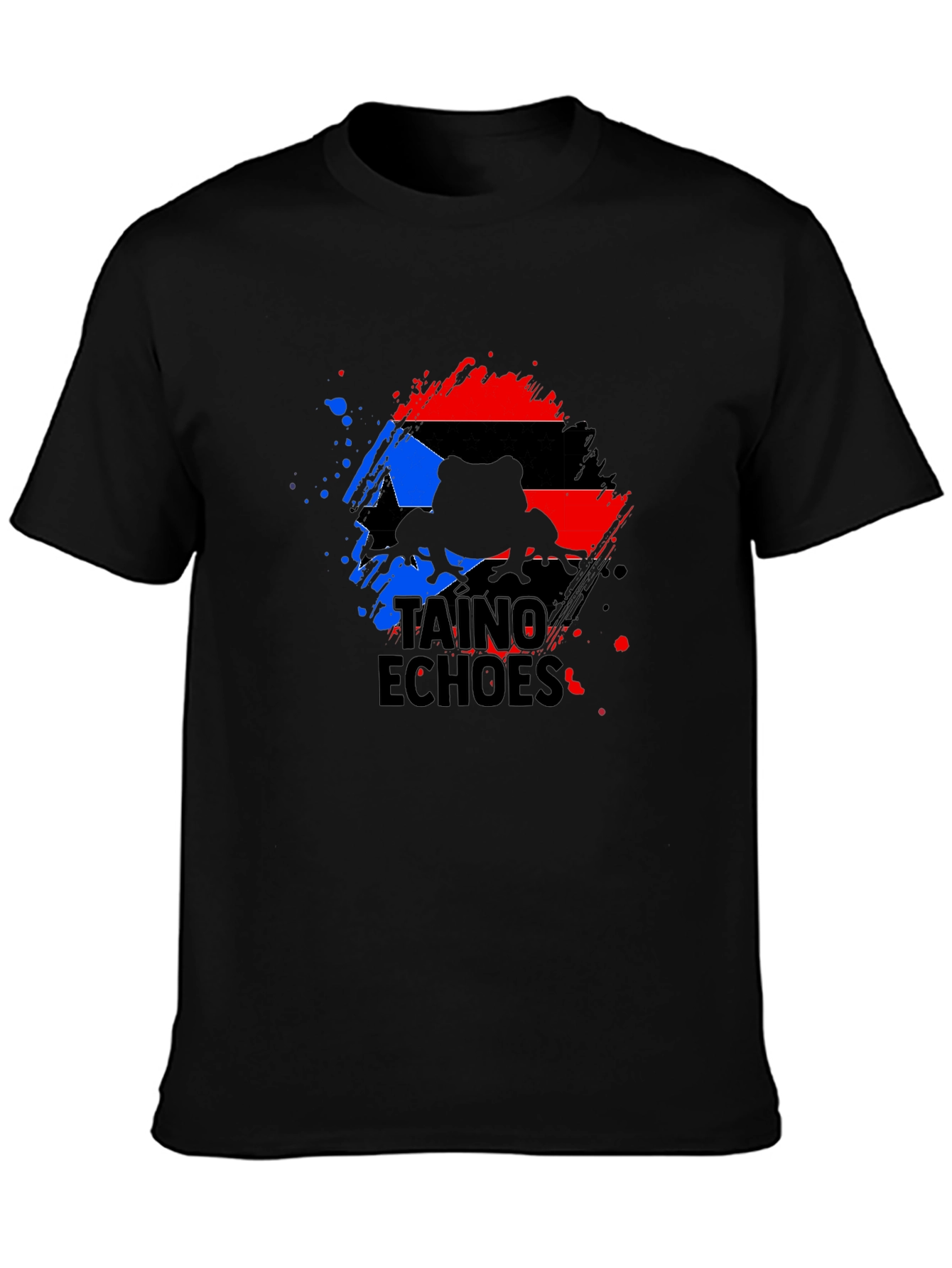 Taino Echoes Puerto Rico Flag Coqui T-Shirt