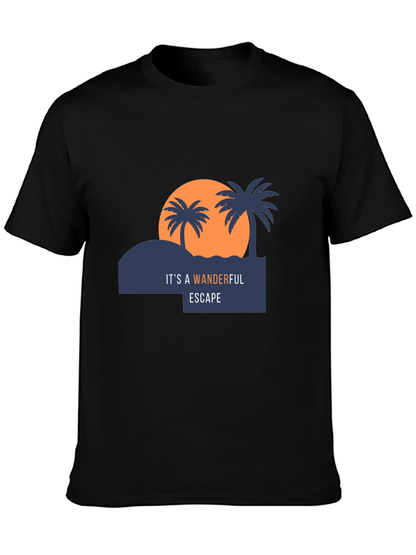 Wonderful Escape Black Graphic T-Shirt