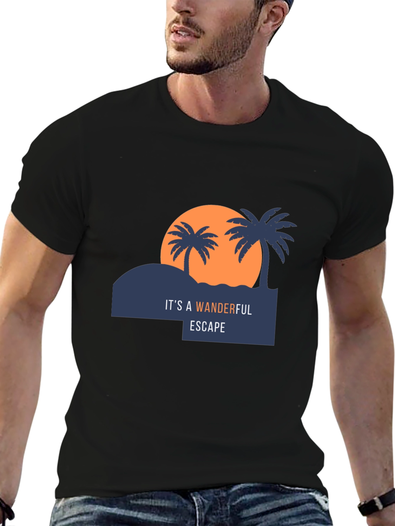 Wonderful Escape Black Graphic T-Shirt