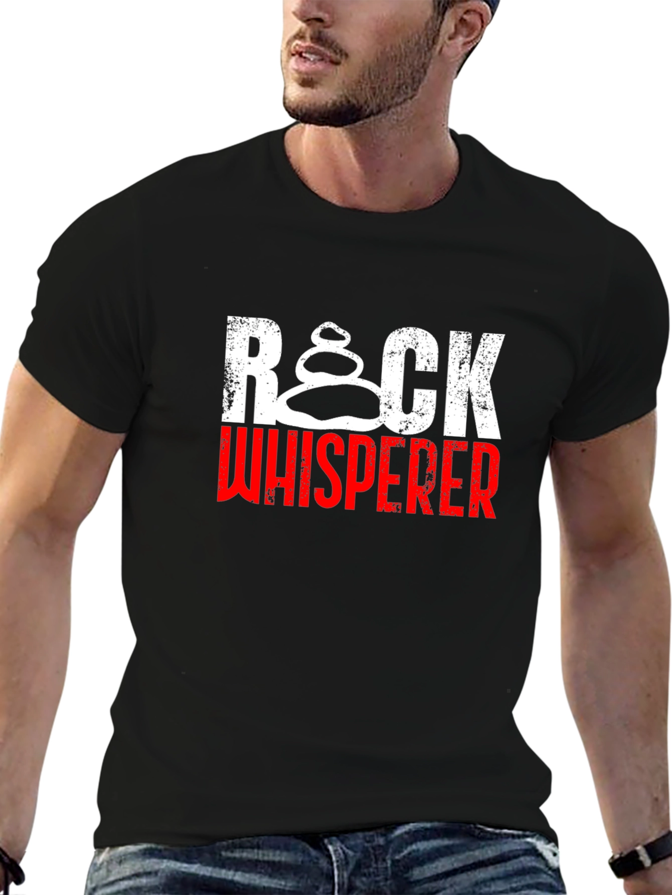 Rock Whisperer Black Cotton Tee