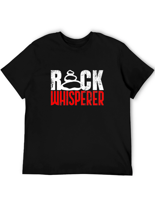 Rock Whisperer Black Cotton Tee