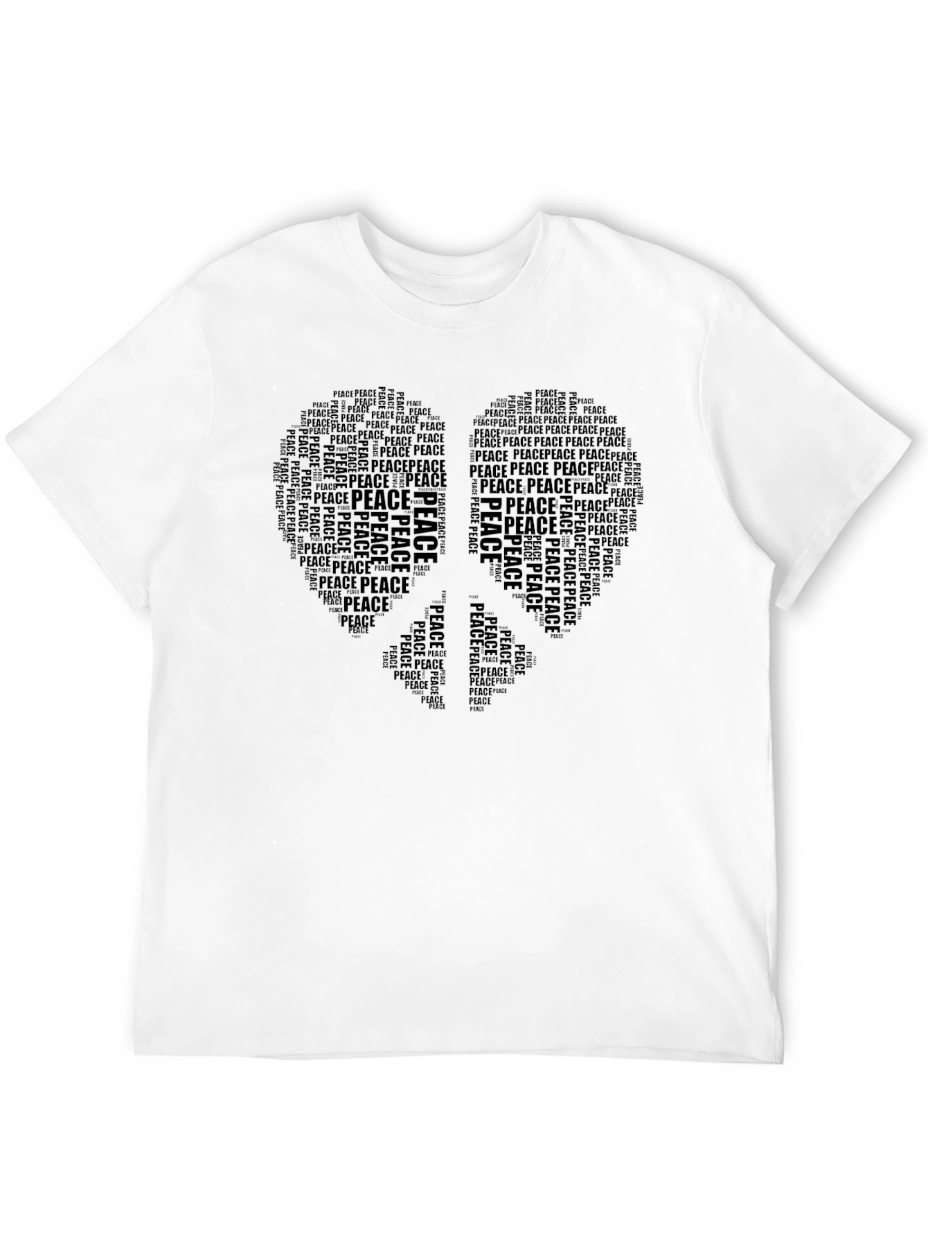 Peace Sign Word Art Graphic T-Shirt