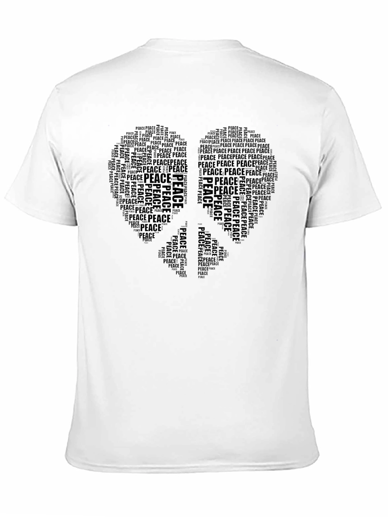 Peace Sign Word Art Graphic T-Shirt