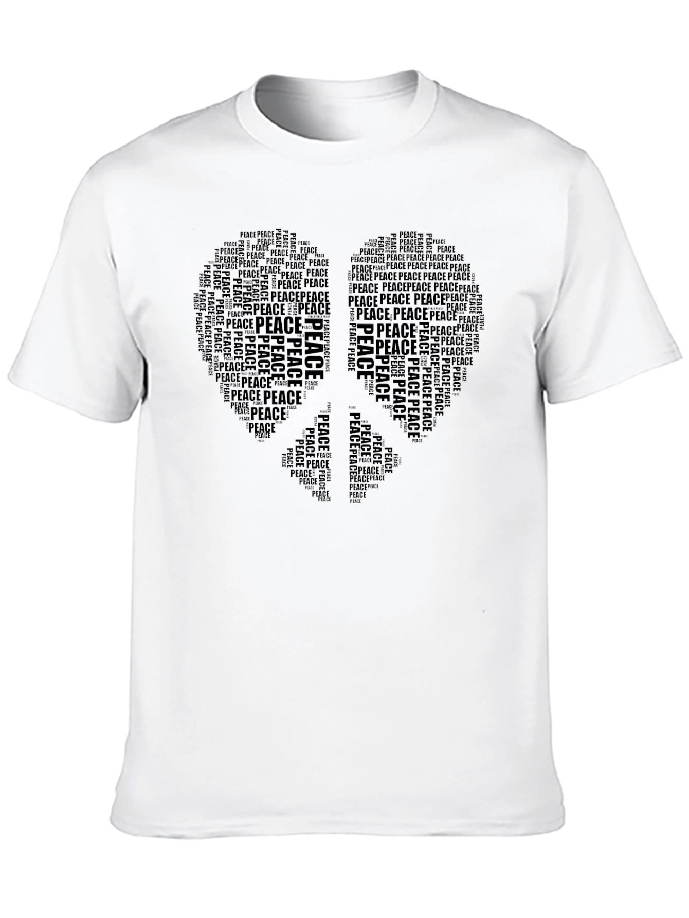 Peace Sign Word Art Graphic T-Shirt