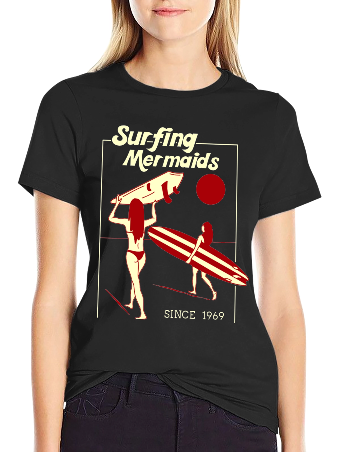 Surfing Mermaids Since 1969 Tee