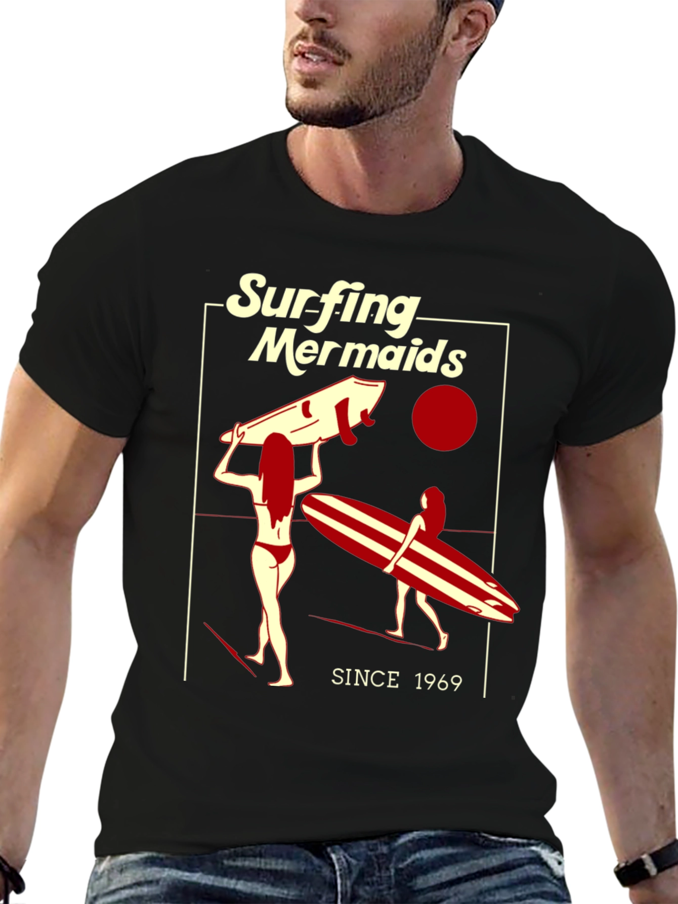 Surfing Mermaids Since 1969 Tee