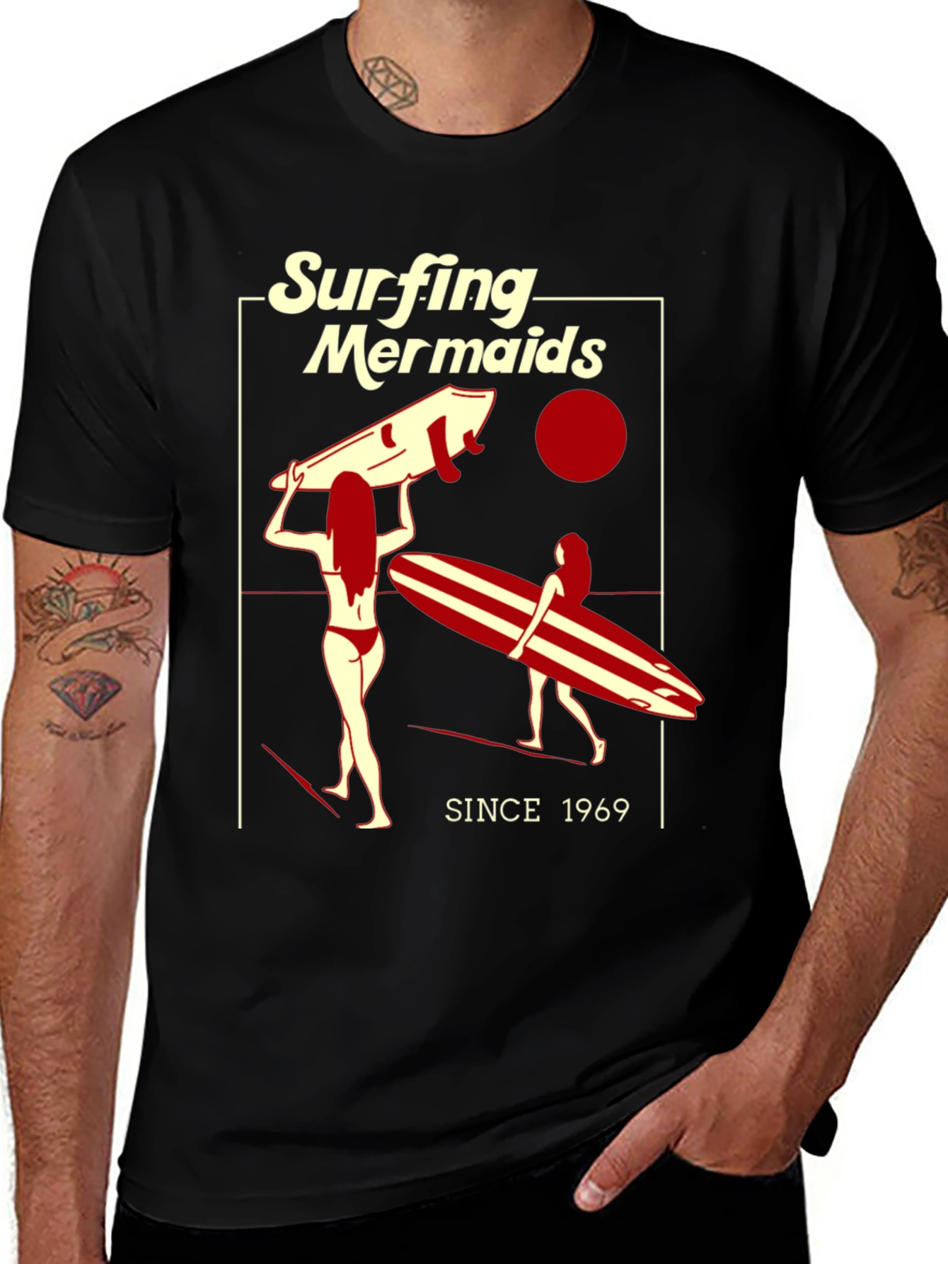 Surfing Mermaids Since 1969 Tee