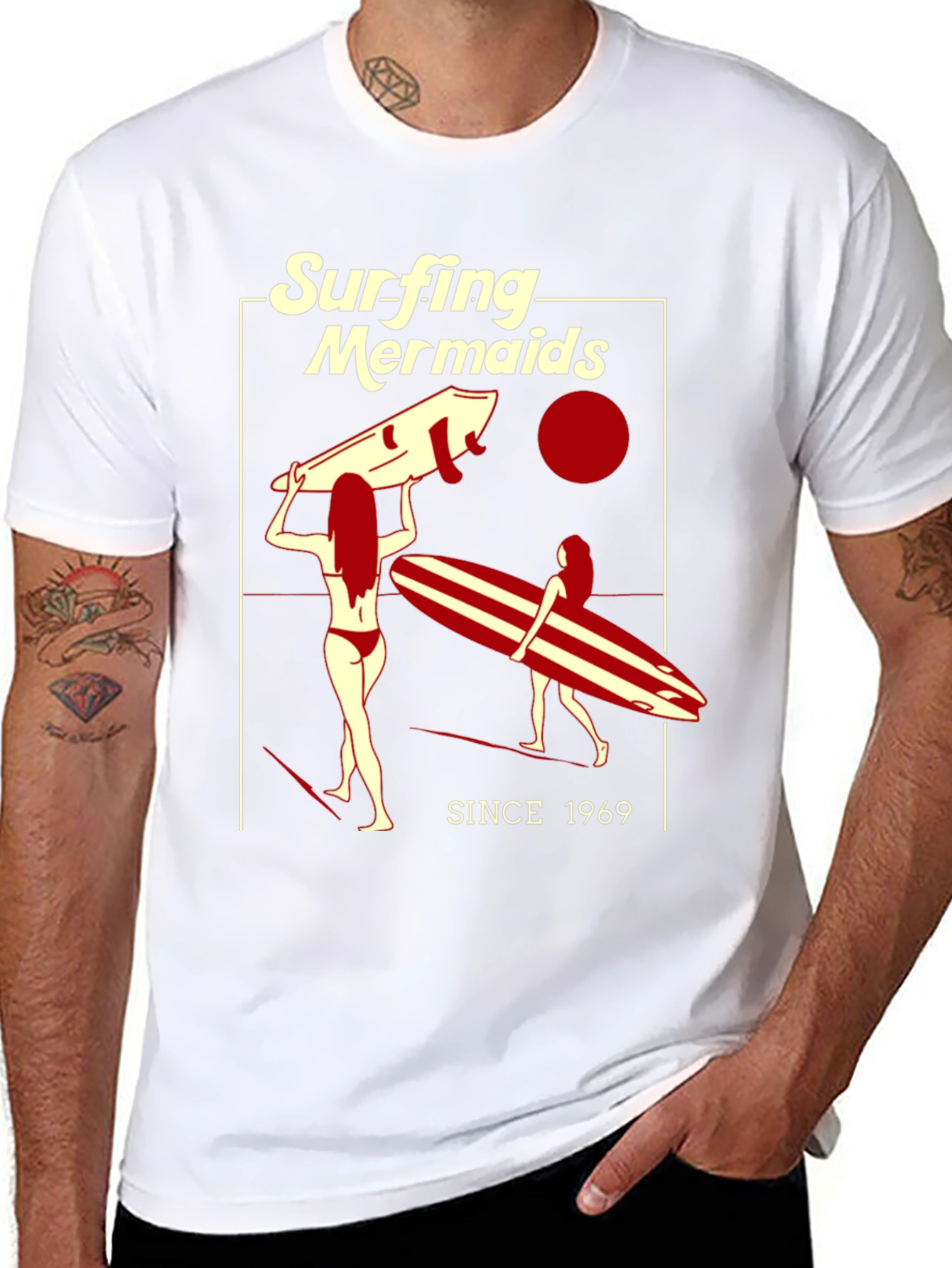 Surfing Mermaids Since 1969 Tee