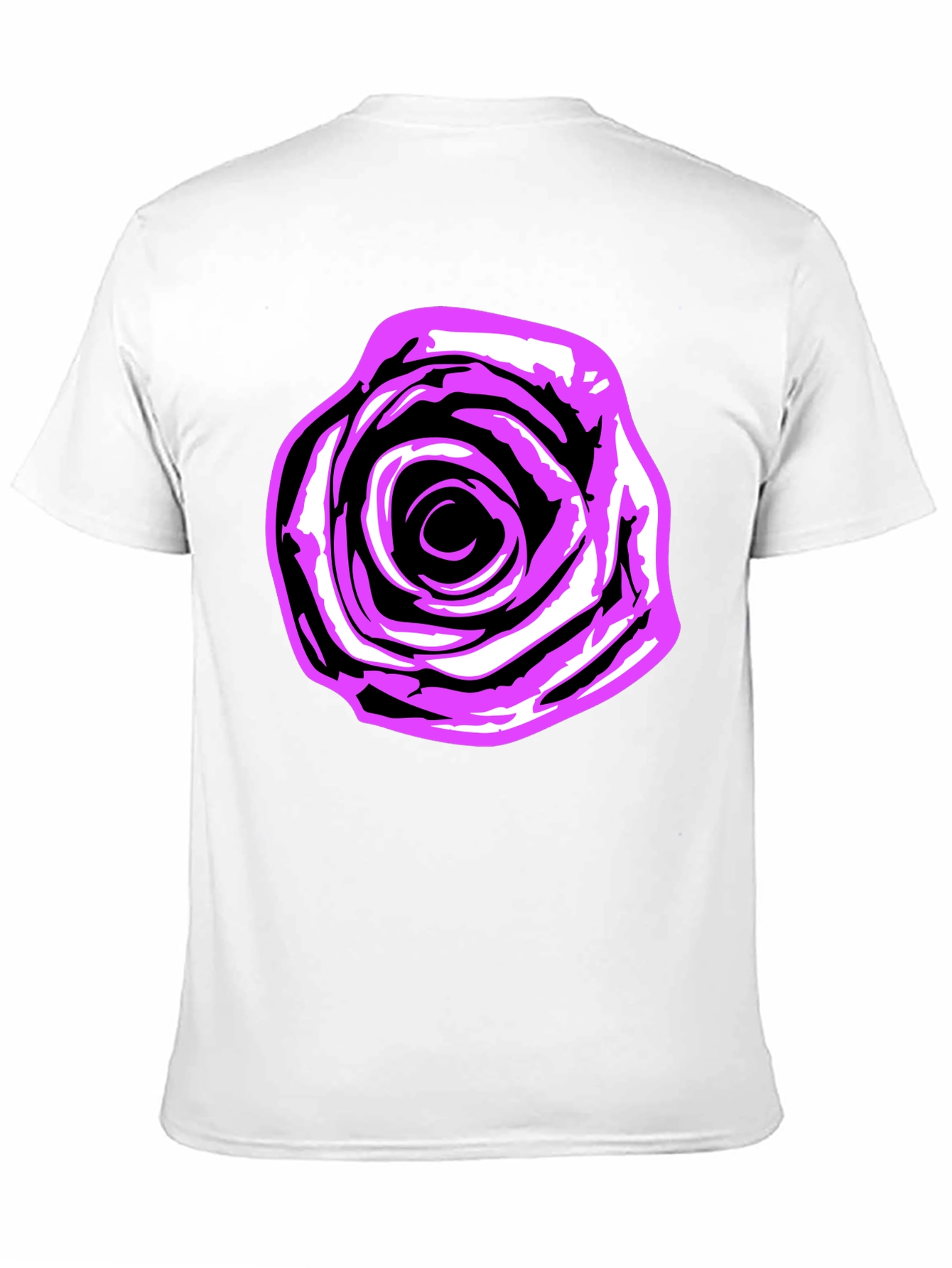 Rose Graphic Tee - Bold Black Cotton Shirt