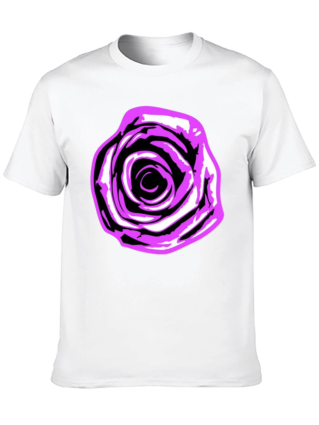Rose Graphic Tee - Bold Black Cotton Shirt