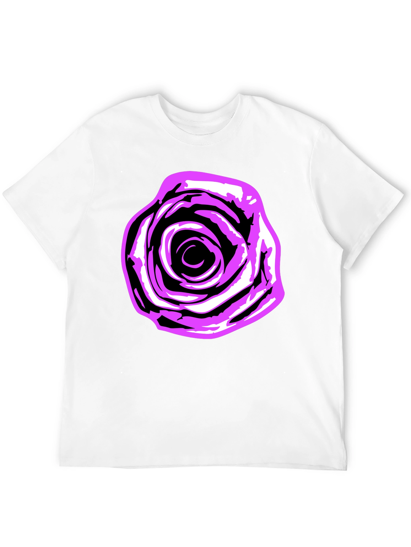 Rose Graphic Tee - Bold Black Cotton Shirt