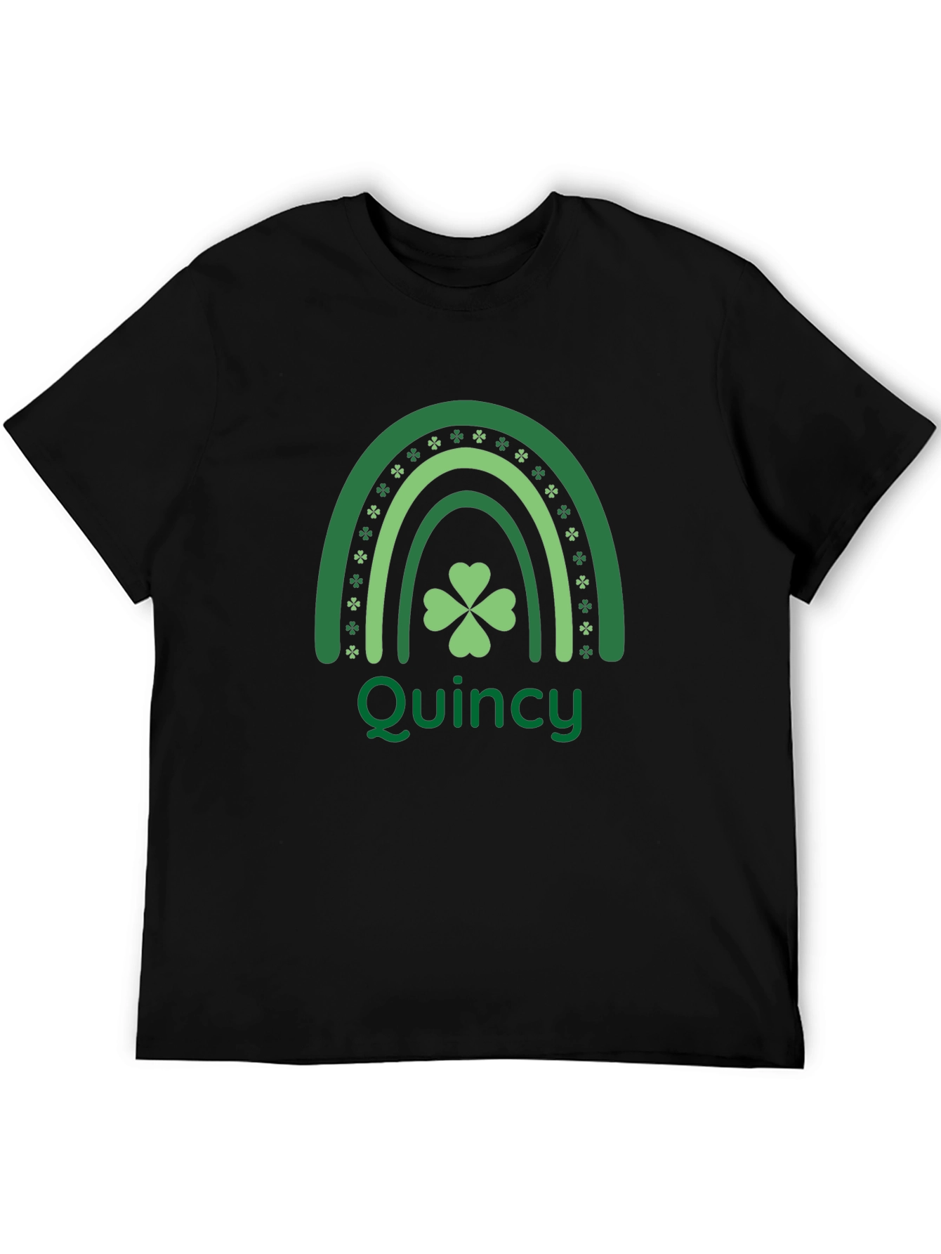 St. Patricks Day Quincy Shamrock Rainbow T-Shirt