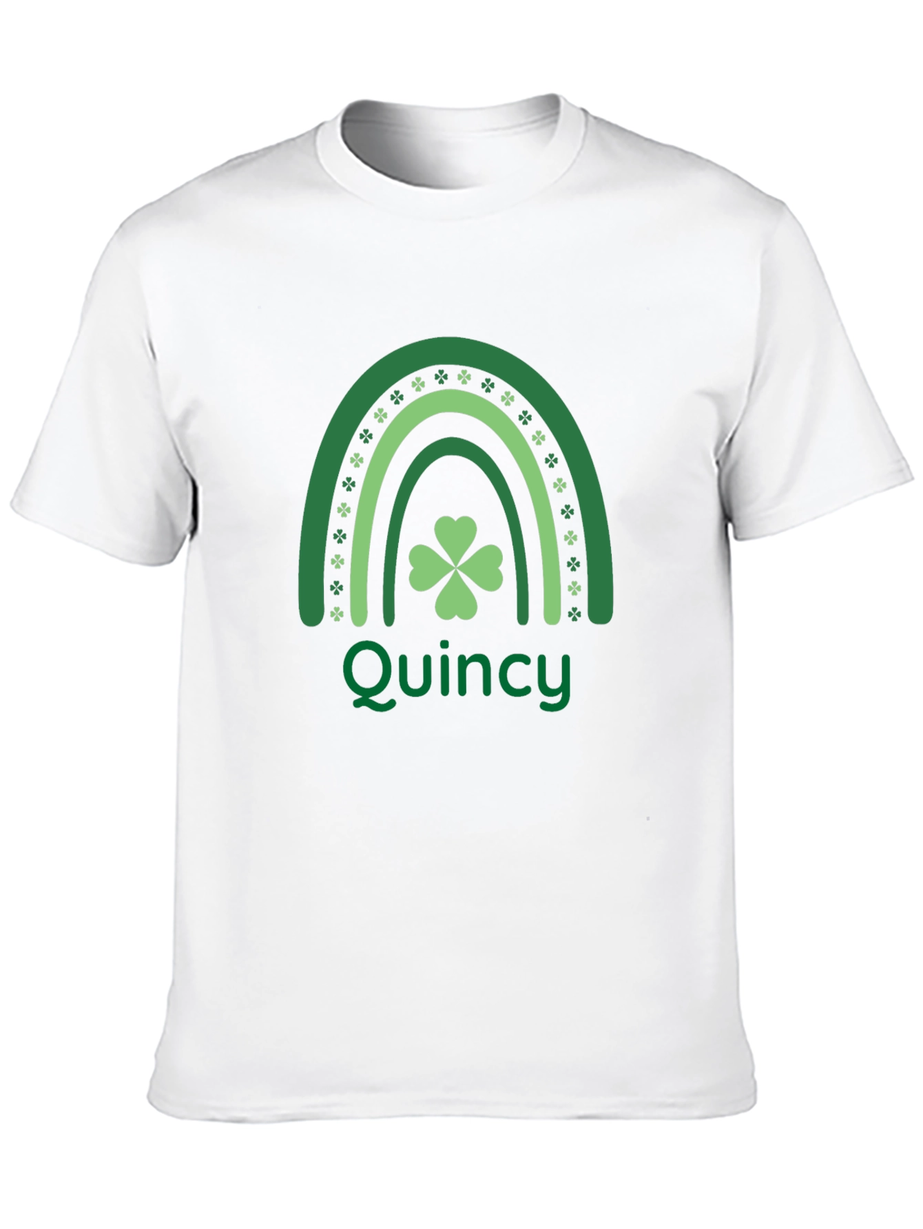 St. Patricks Day Quincy Shamrock Rainbow T-Shirt