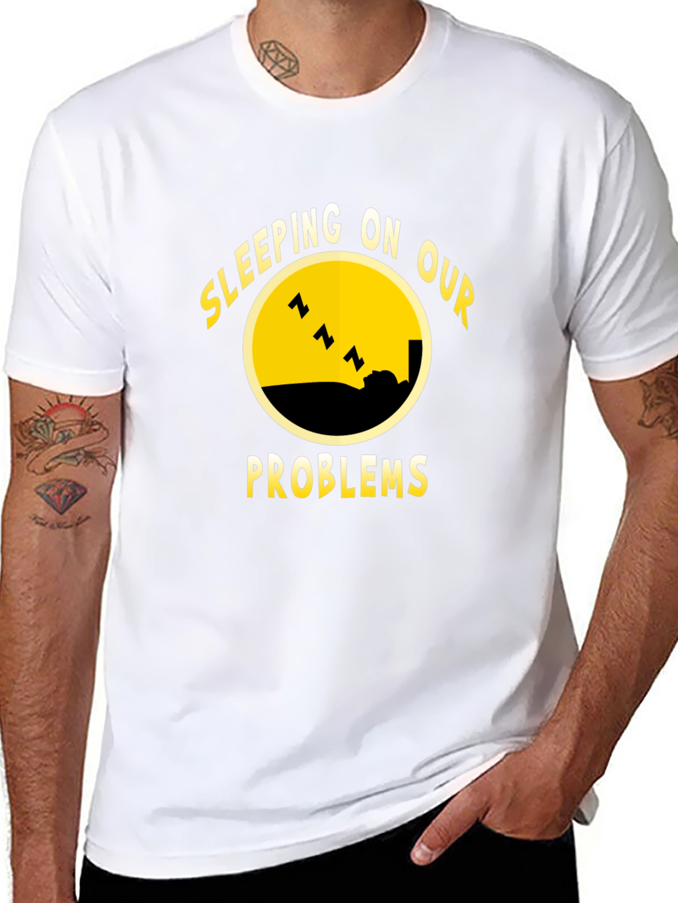 Sleeping On Our Problems Black T-Shirt