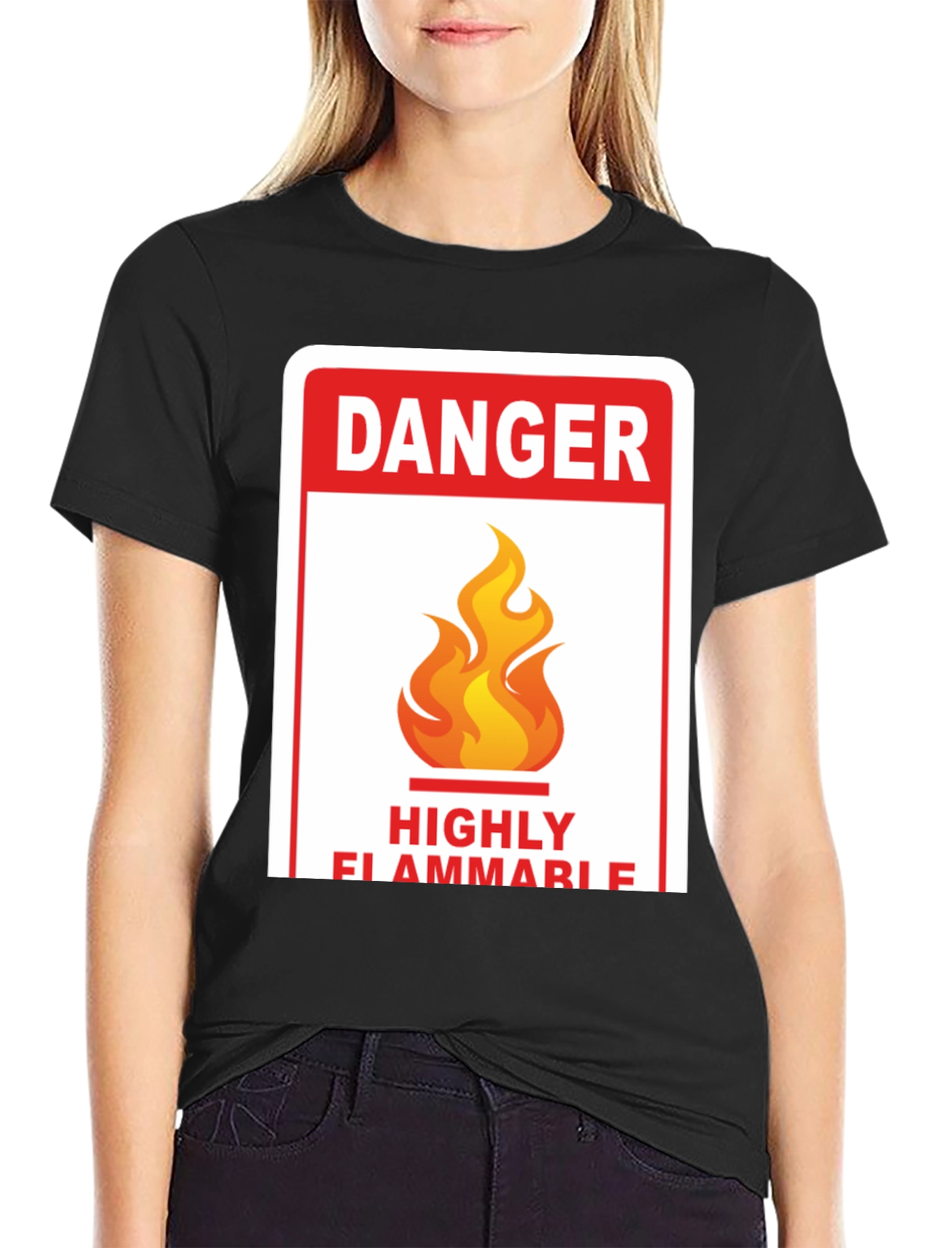Danger Highly Flammable T-Shirt - Novelty Tee