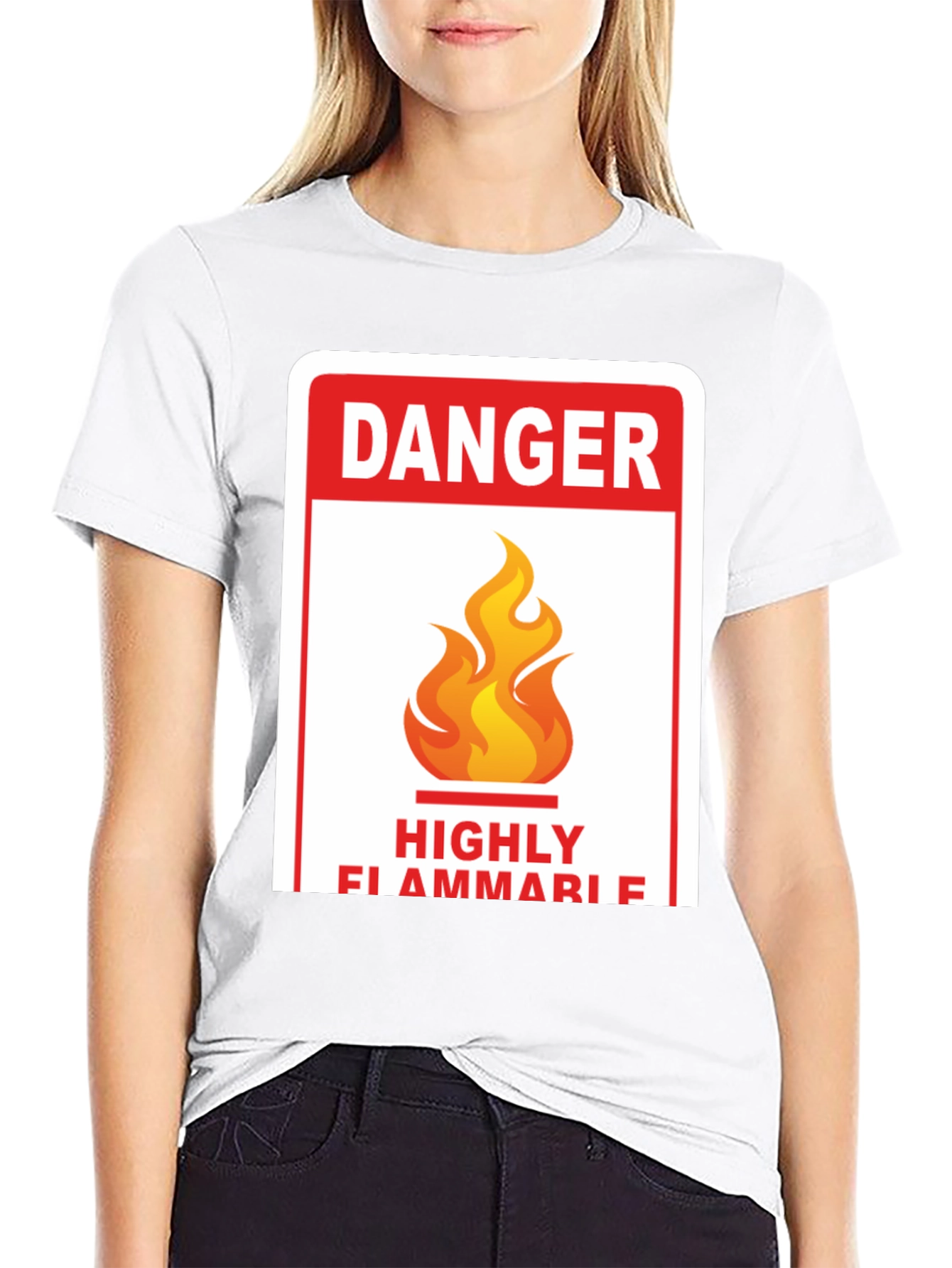 Danger Highly Flammable T-Shirt - Novelty Tee