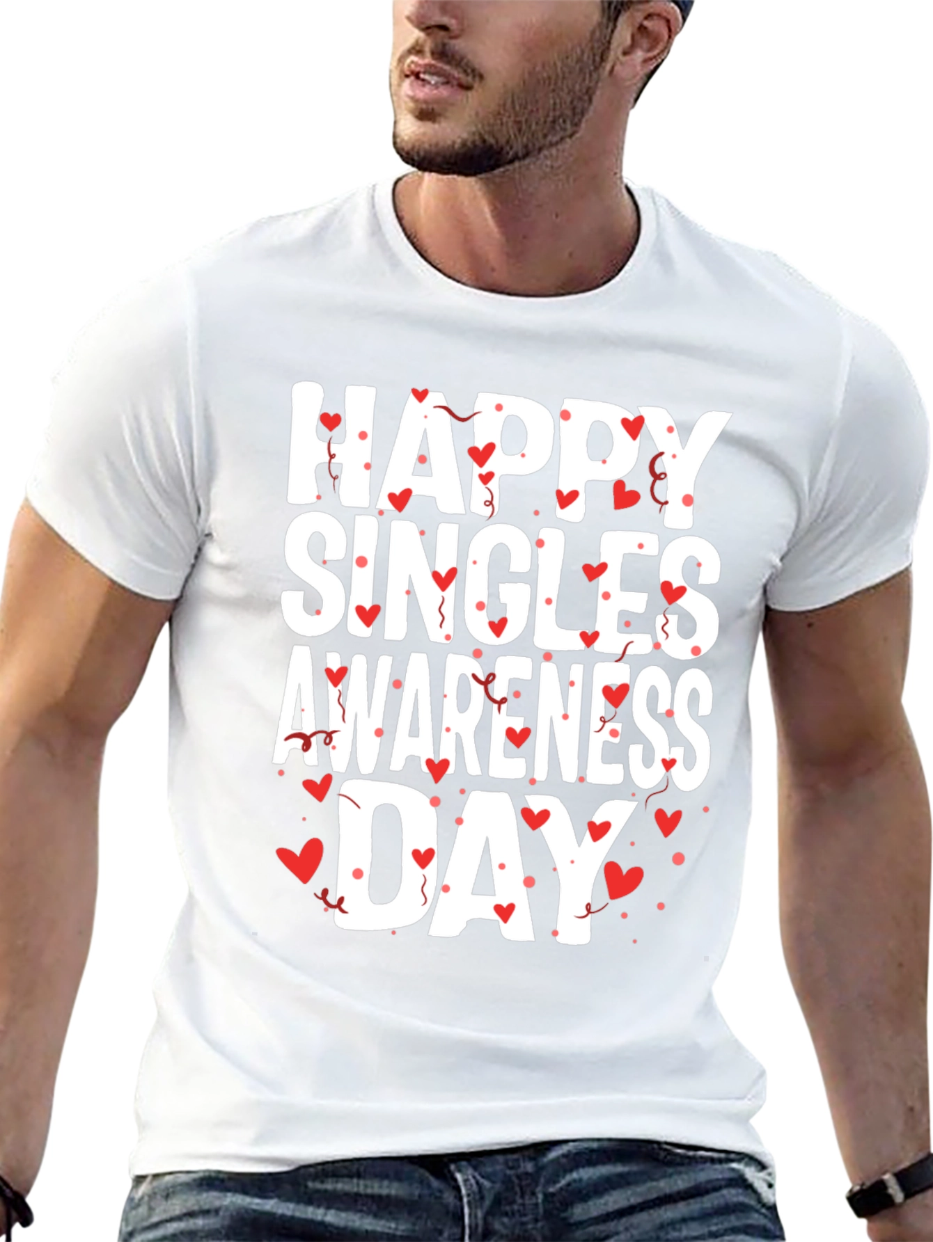 Happy Singles Awareness Day T-Shirt - Black