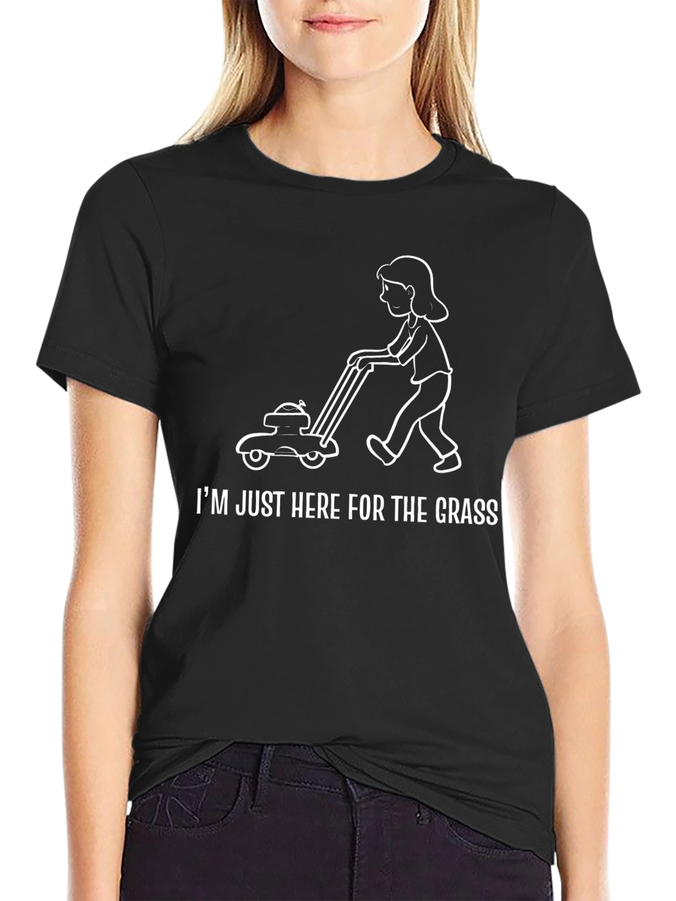 Im Just Here For The Grass Funny T-Shirt