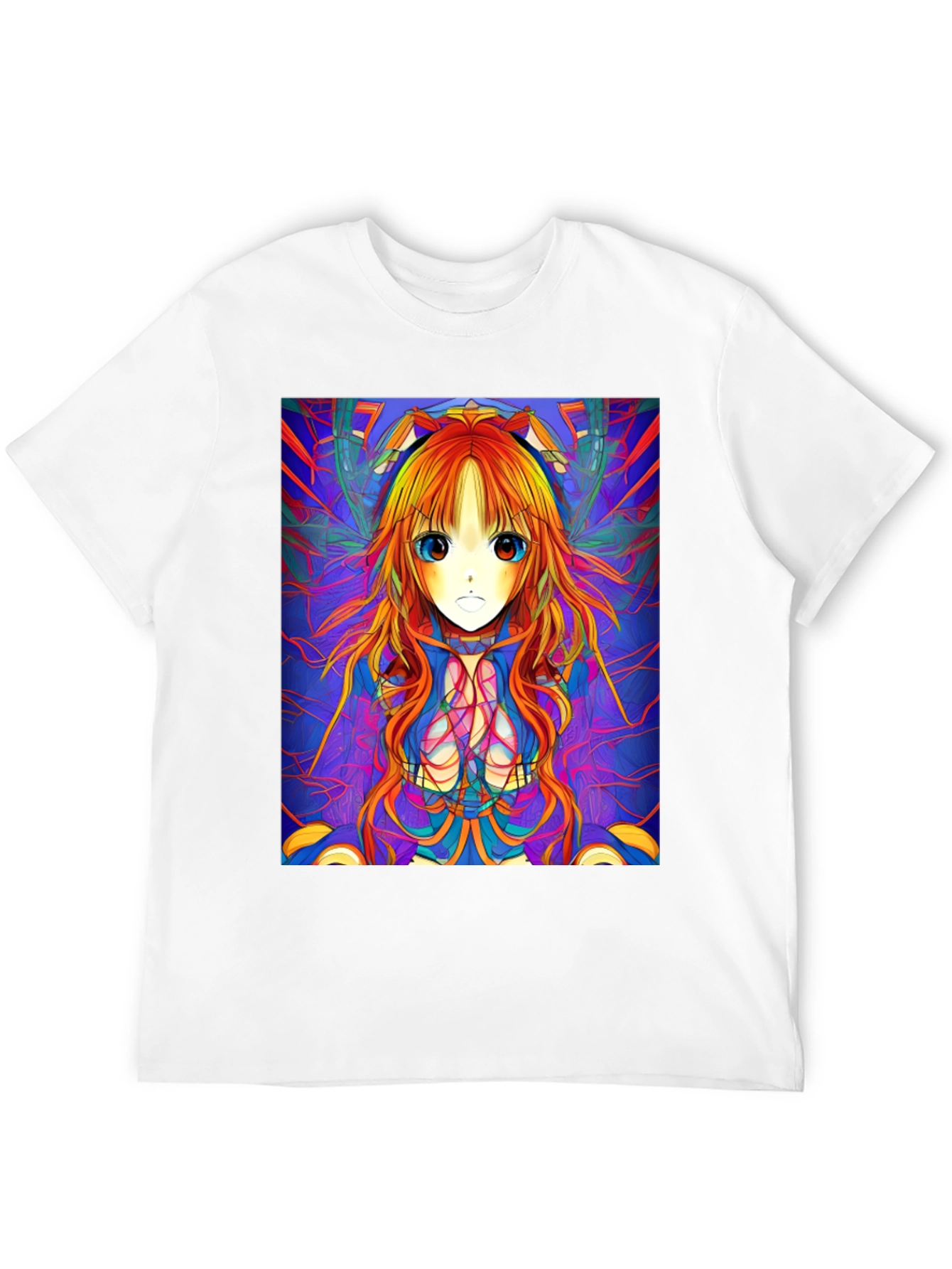 Anime Girl Graphic Print Black T-Shirt