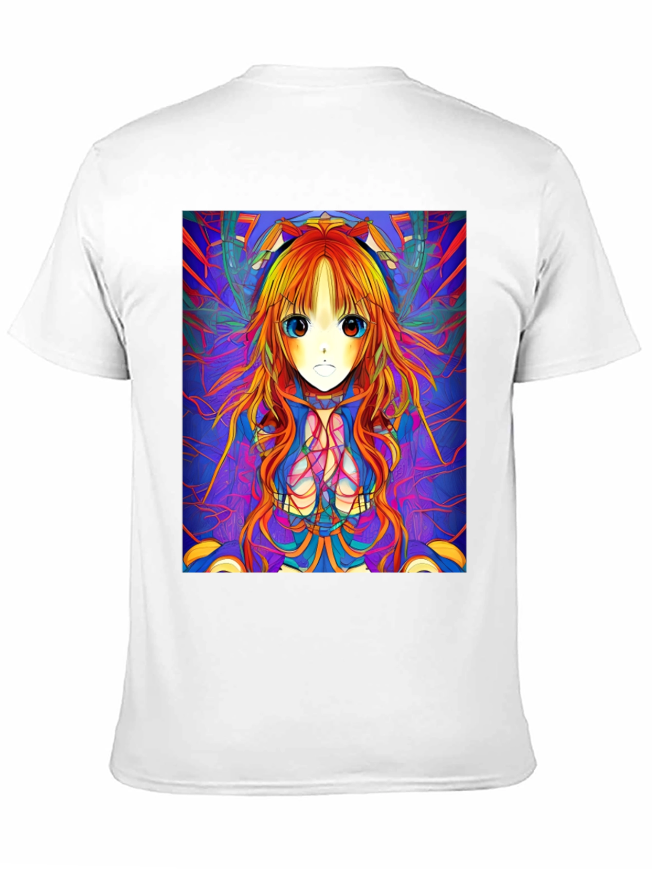 Anime Girl Graphic Print Black T-Shirt