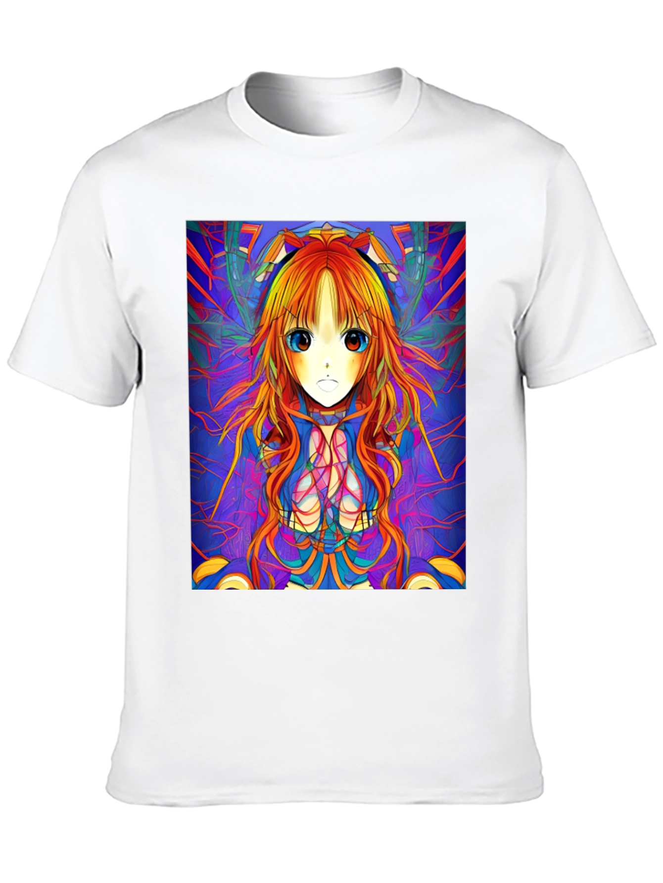 Anime Girl Graphic Print Black T-Shirt