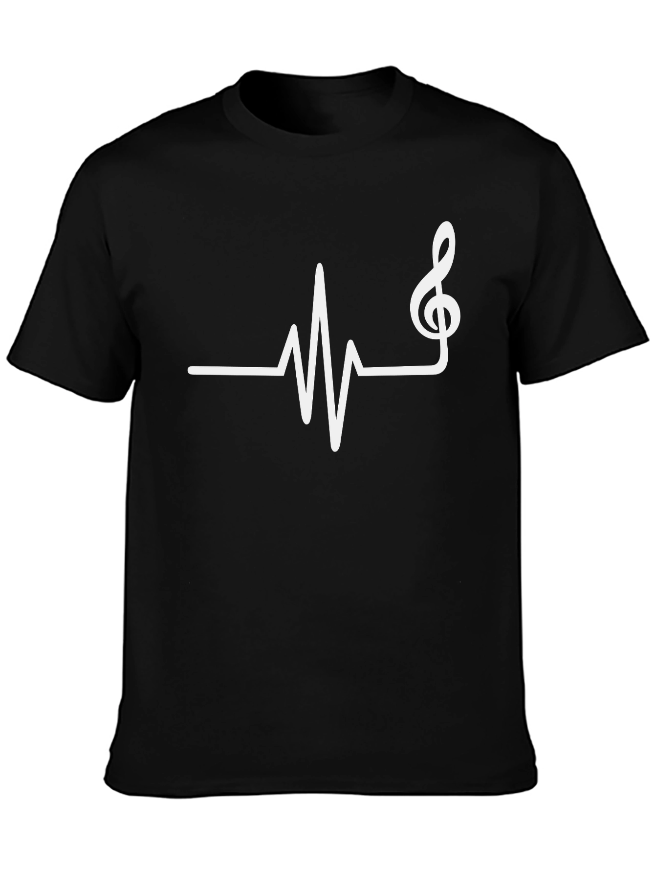Music Heartbeat T-Shirt - Black Graphic Tee