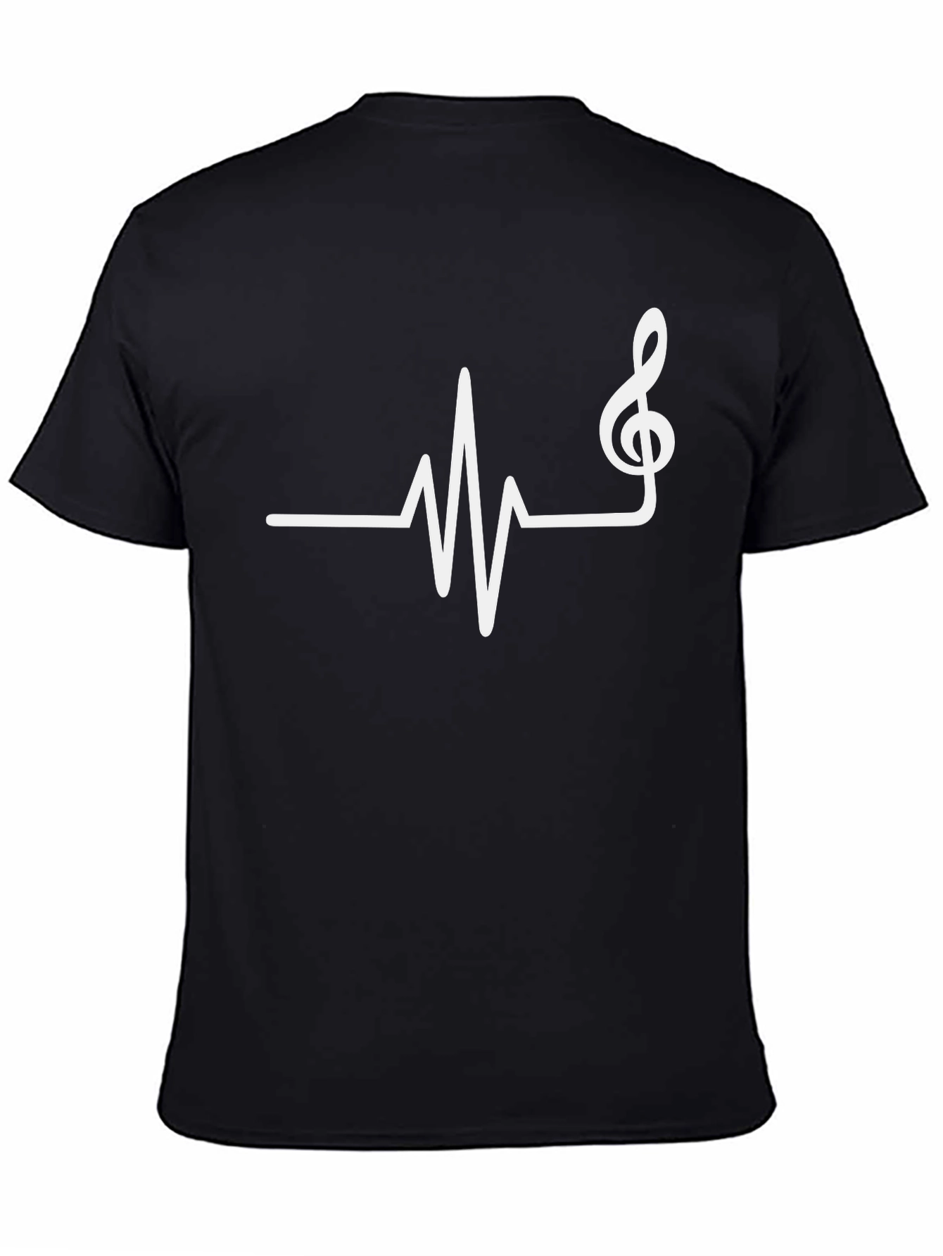 Music Heartbeat T-Shirt - Black Graphic Tee