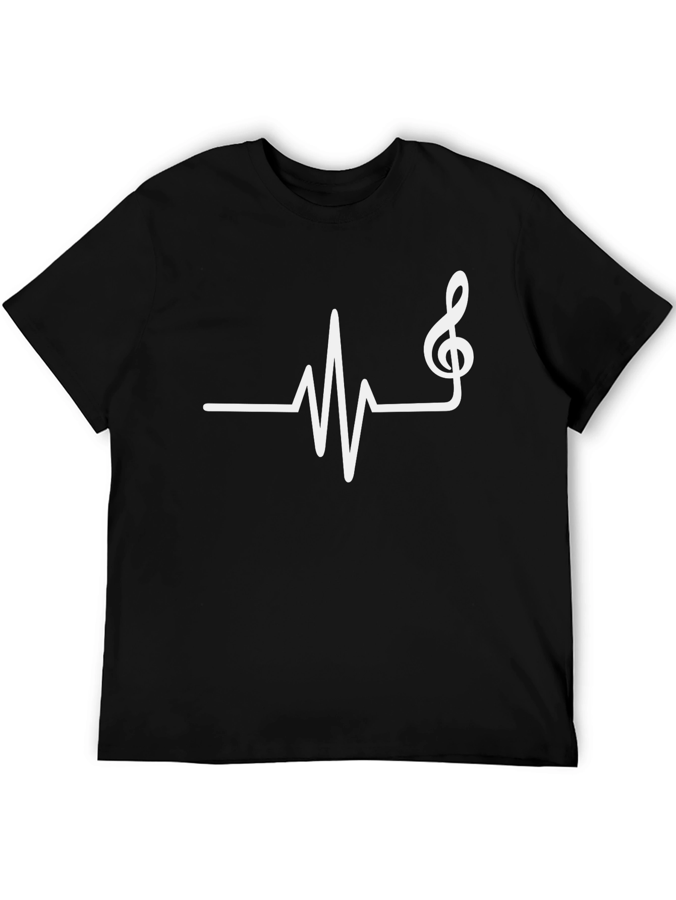 Music Heartbeat T-Shirt - Black Graphic Tee