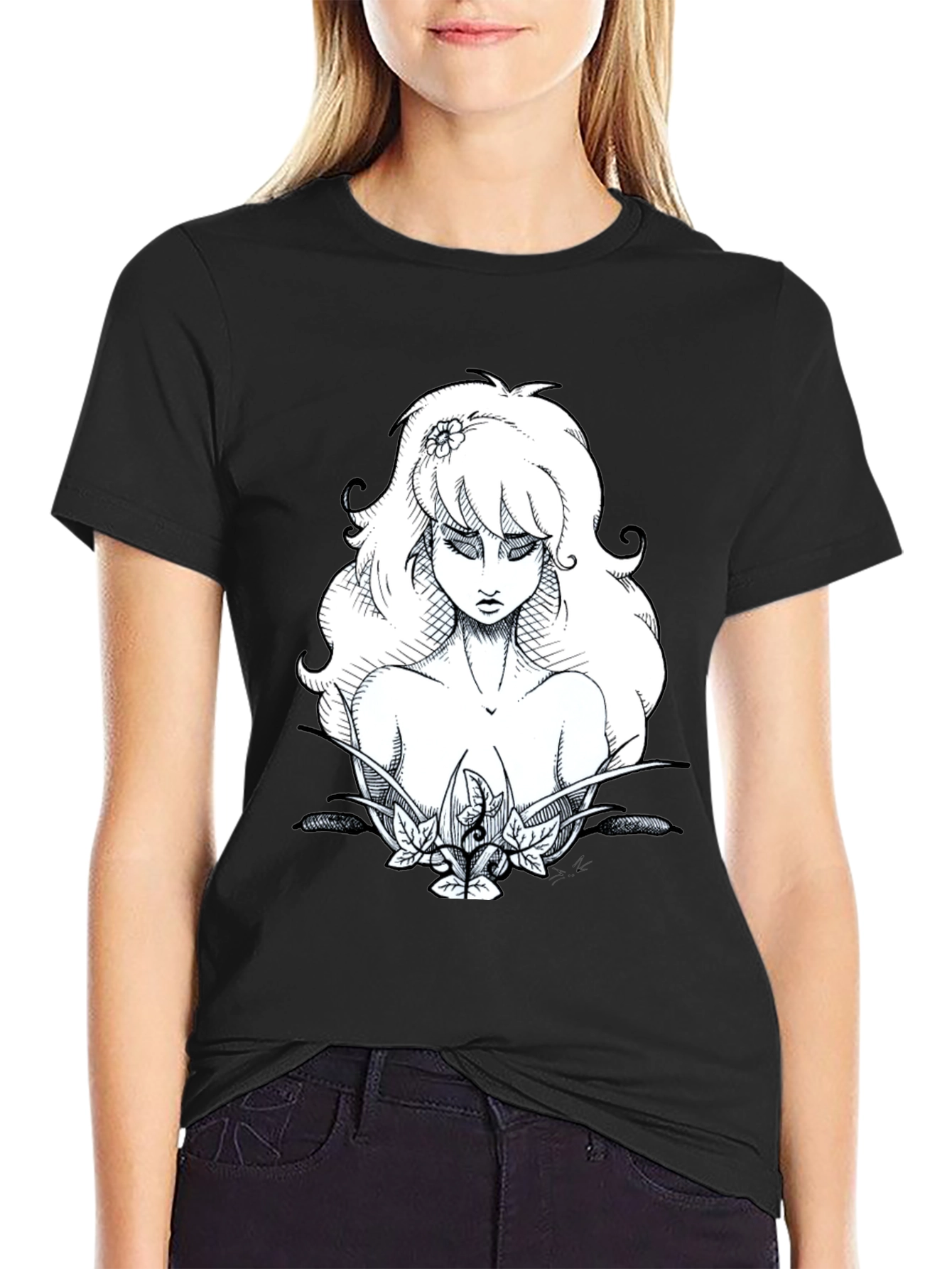 Ethereal Beauty Graphic Tee - Black