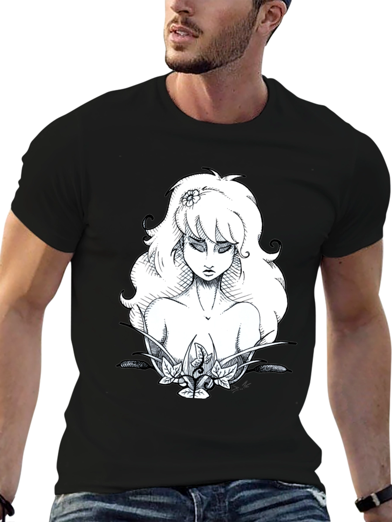 Ethereal Beauty Graphic Tee - Black