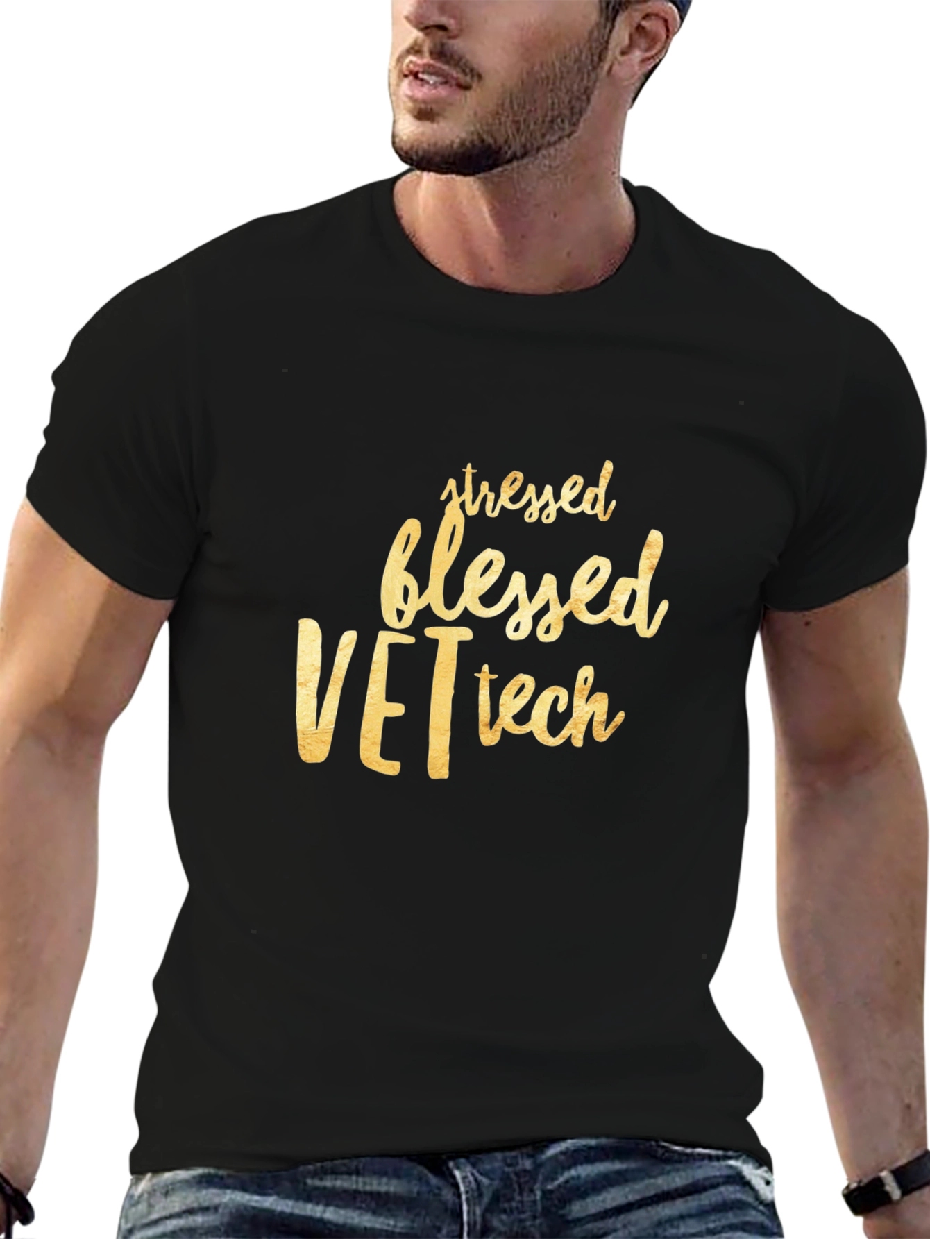 Stressed Blessed Vet Tech T-Shirt