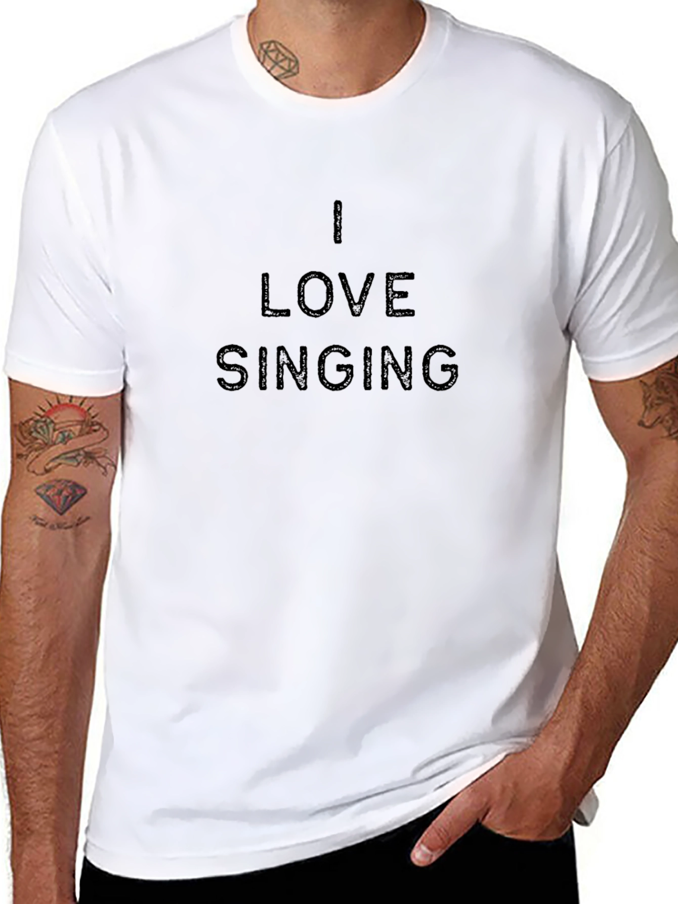 I Love Singing Black Tee