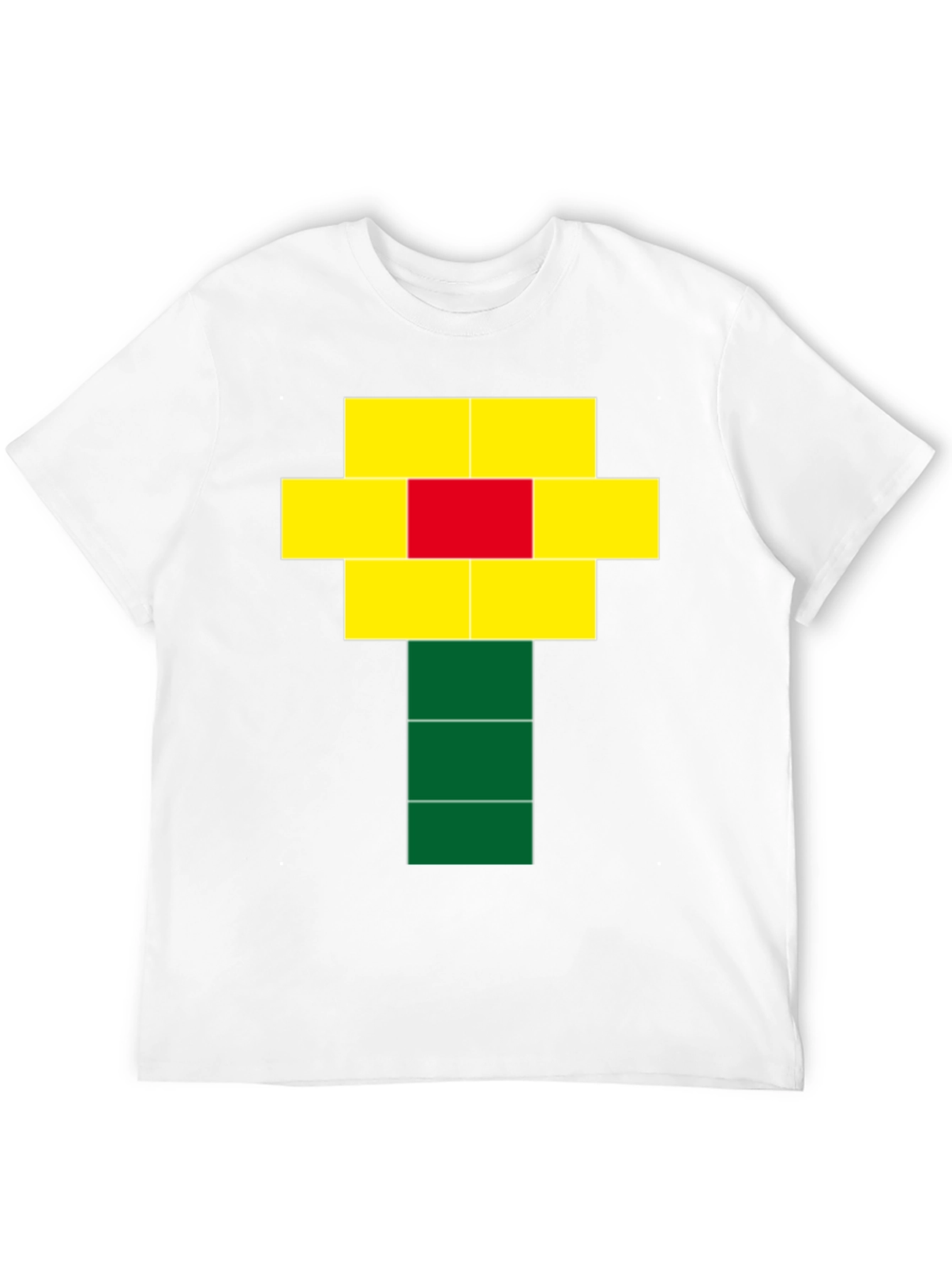 Pixel Flower Graphic T-Shirt - Funky Retro Style