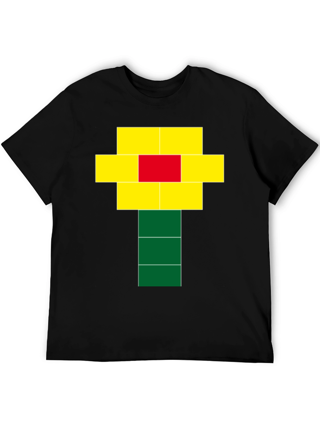 Pixel Flower Graphic T-Shirt - Funky Retro Style