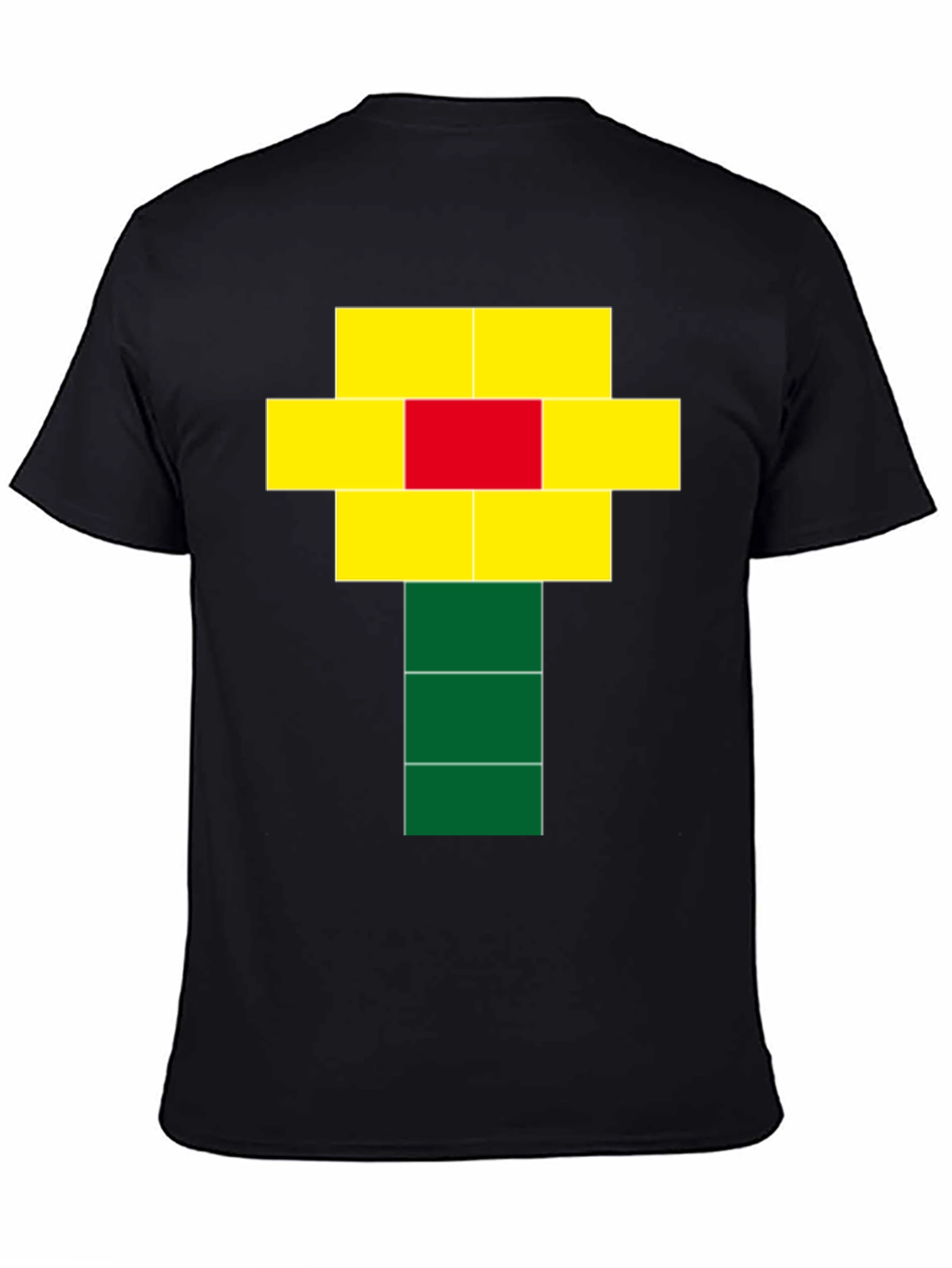 Pixel Flower Graphic T-Shirt - Funky Retro Style