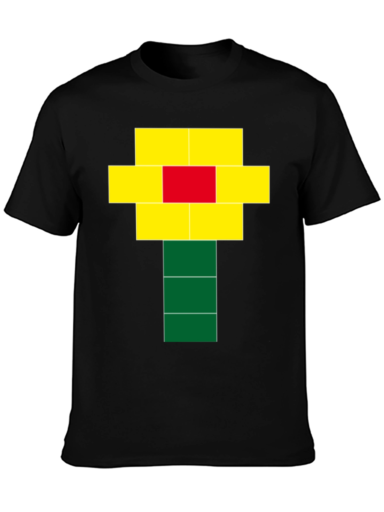 Pixel Flower Graphic T-Shirt - Funky Retro Style