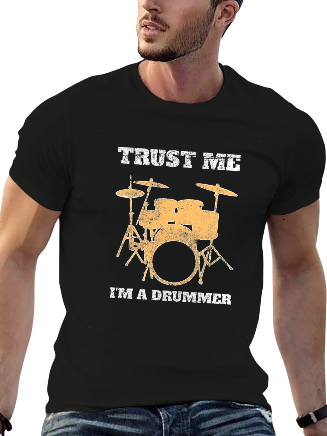 Trust Me Im A Drummer Black T-Shirt
