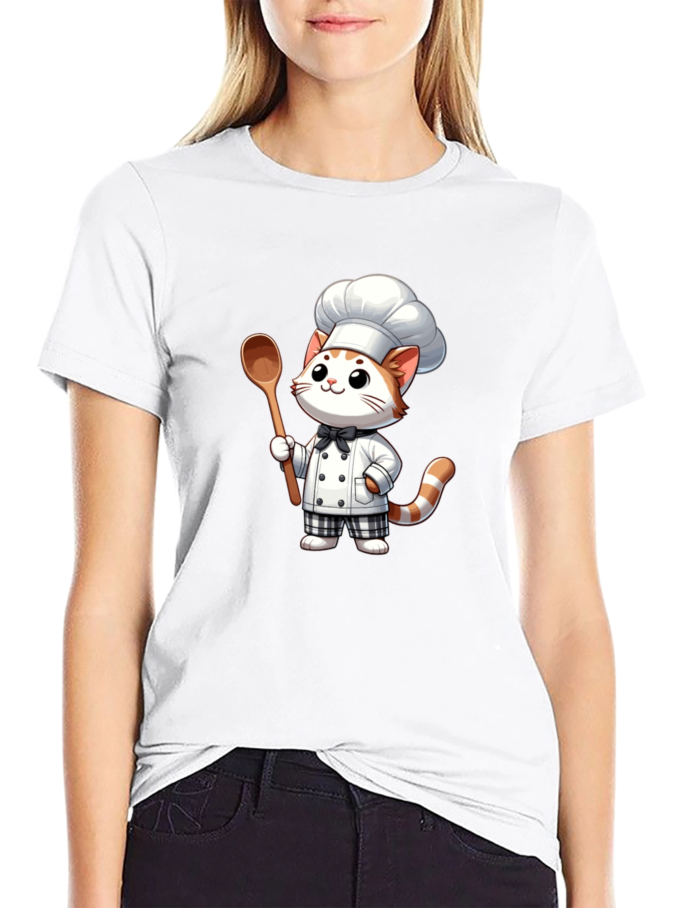 Chef Cat Graphic Tee - Cute & Comfortable