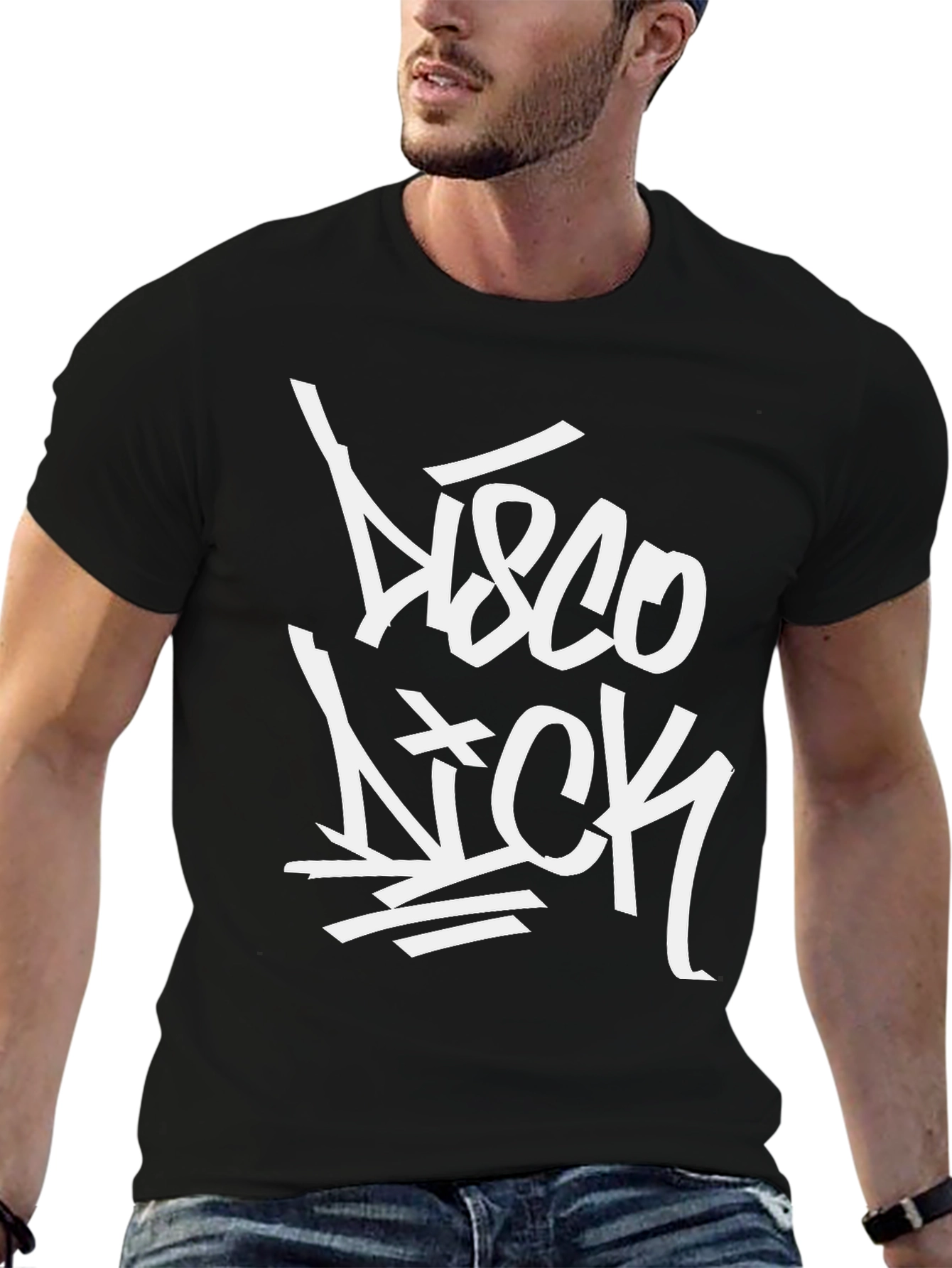 Disco Nick Black Graphic T-Shirt
