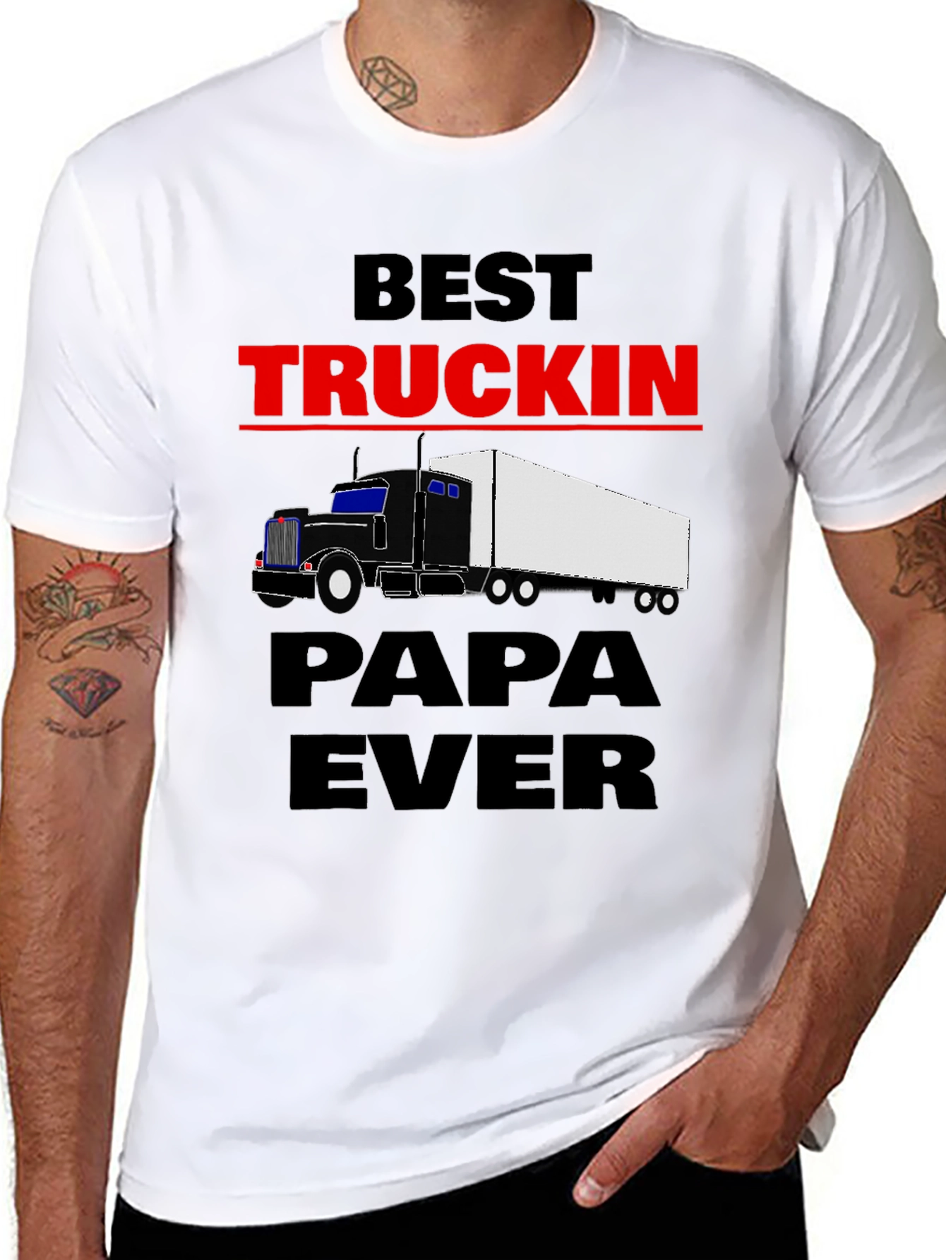 Best Truckin Papa Ever T-Shirt