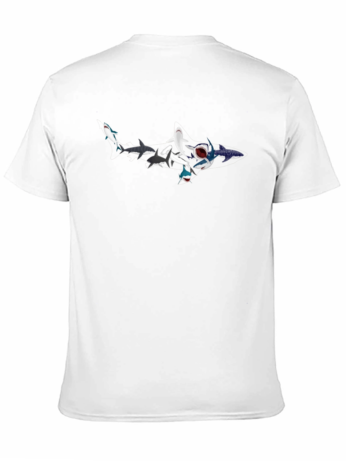 Shark Evolution T-Shirt - Mens Black Crew Neck