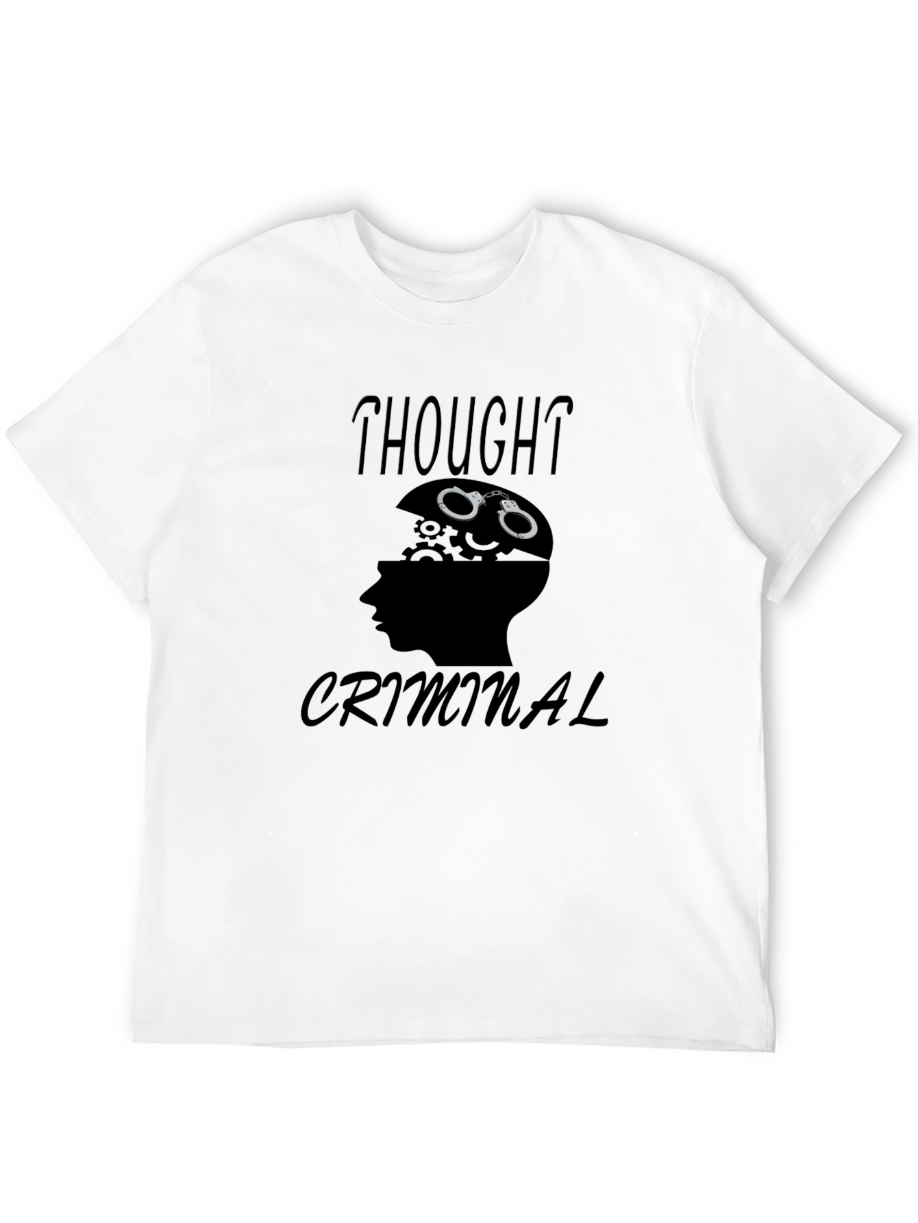 Thought Criminal Graphic T-Shirt - Mens Black Tee