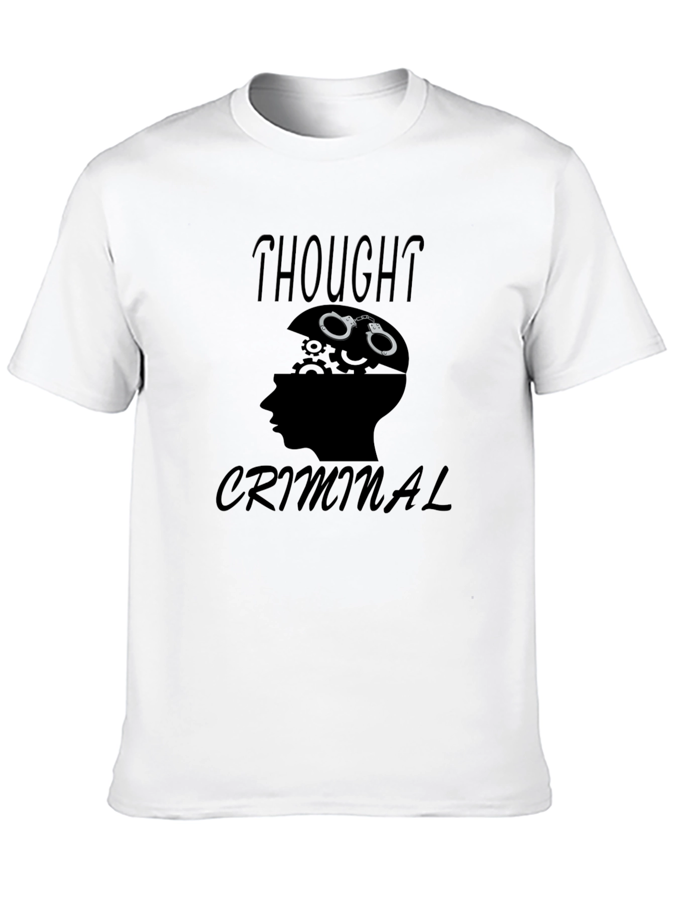 Thought Criminal Graphic T-Shirt - Mens Black Tee